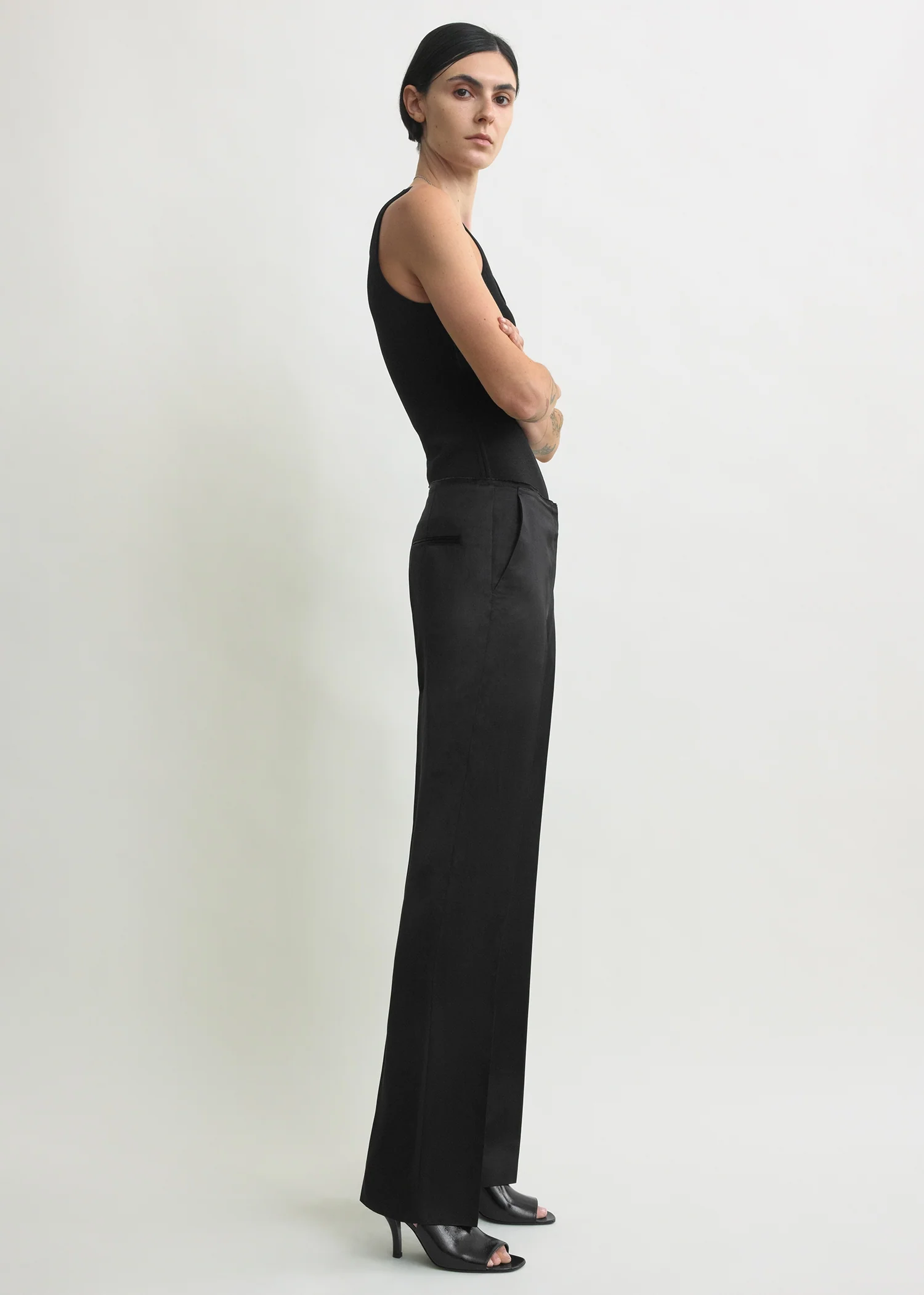 Easy raw edge trousers black - Image 2