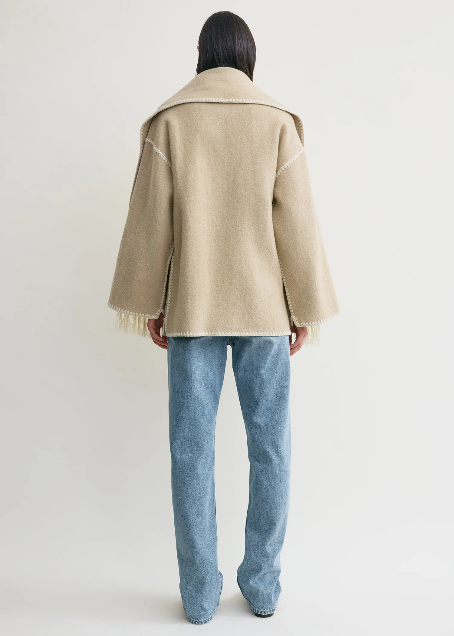 Embroidered scarf jacket harvest - Image 3
