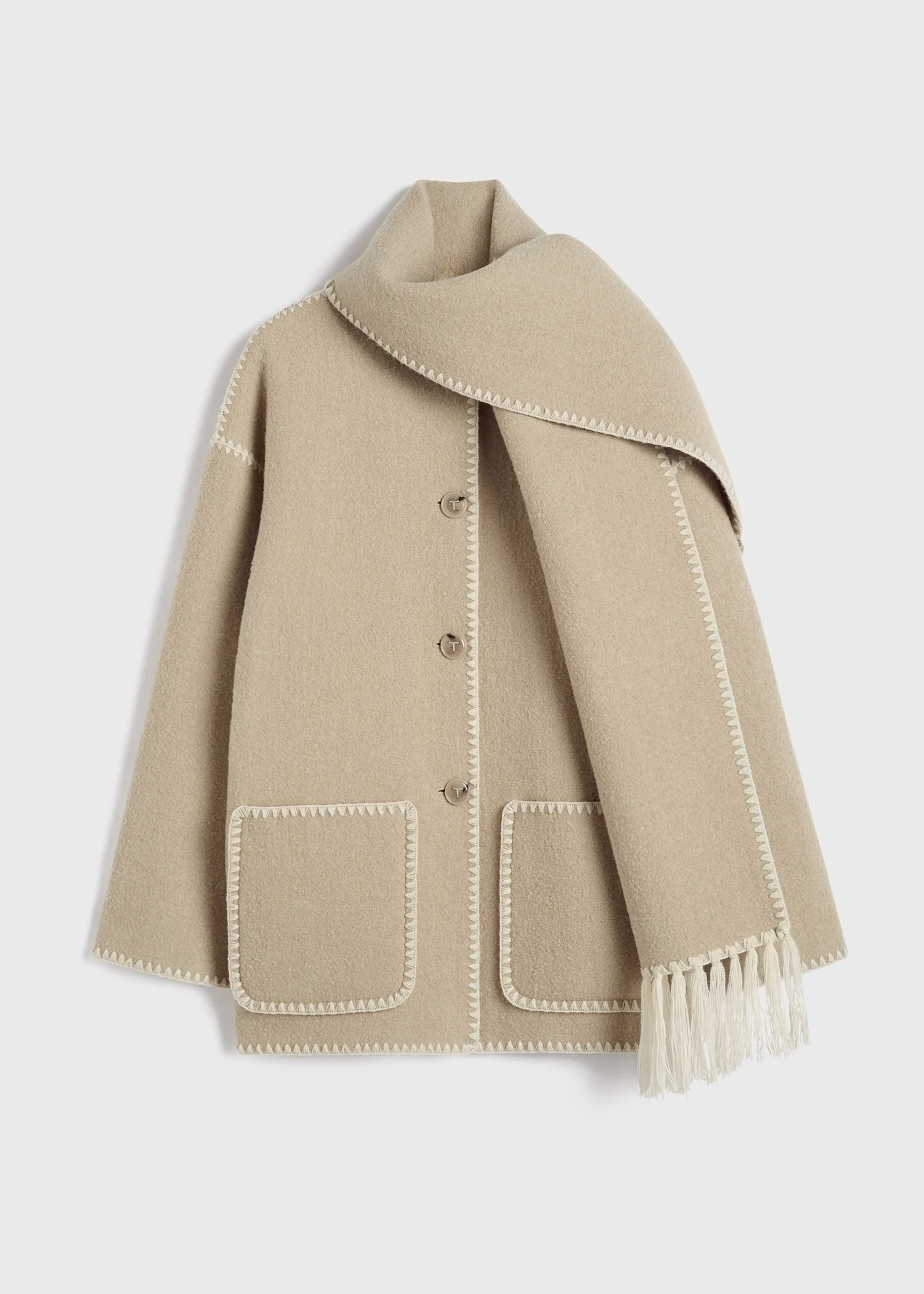 Embroidered scarf jacket harvest - Image 7