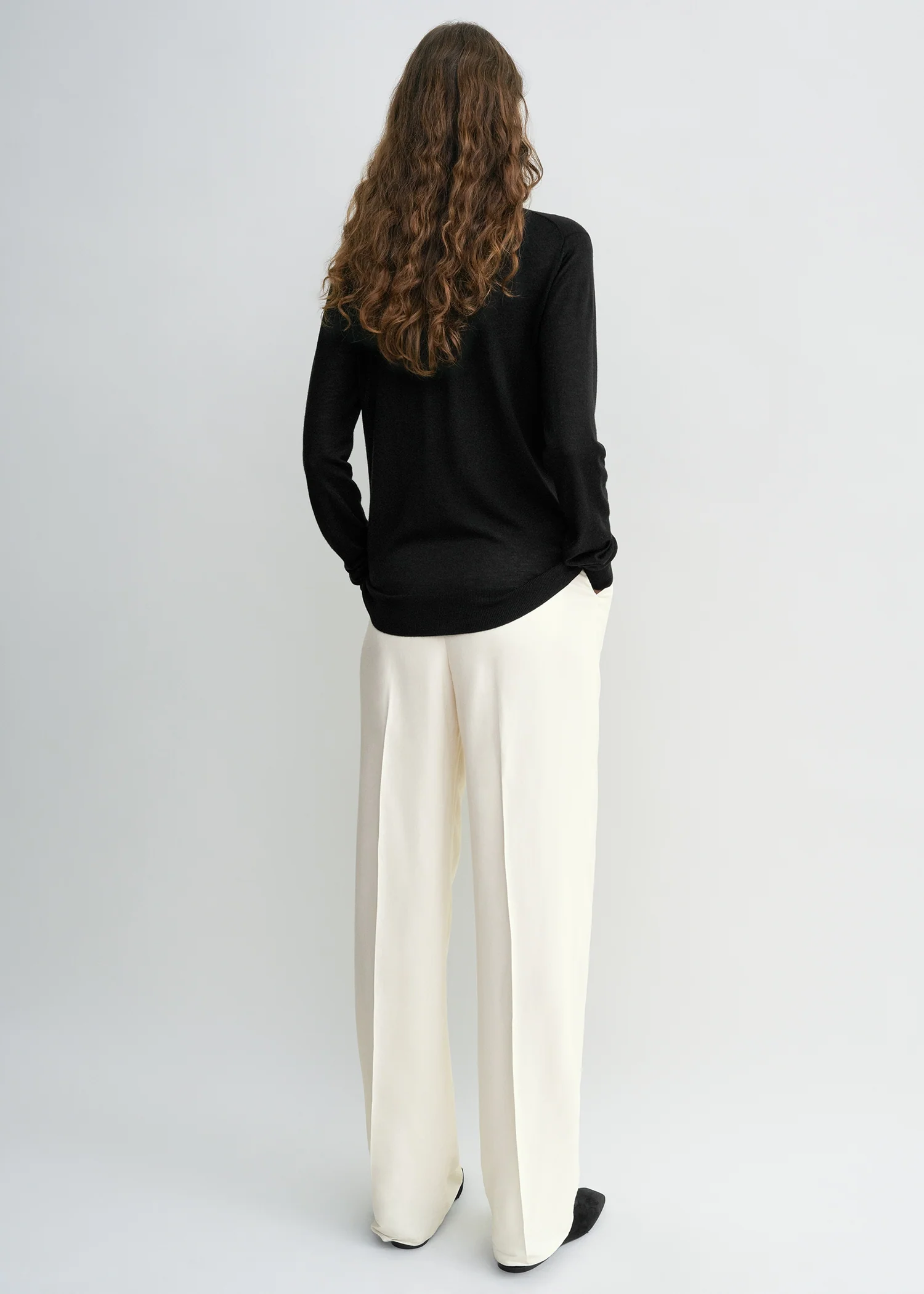 Fine crew knit black - Image 3