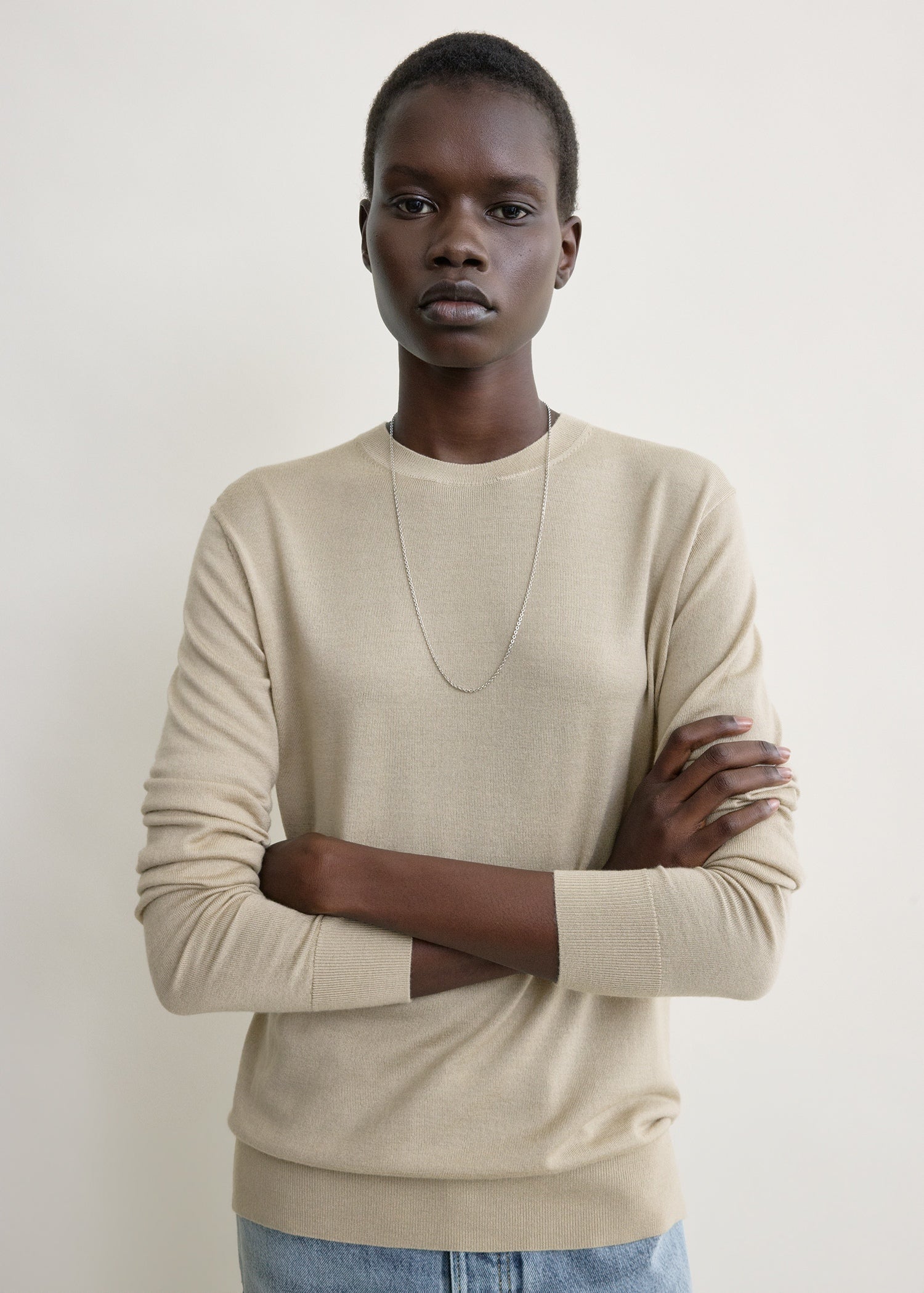 Fine crew knit fawn - Image 4