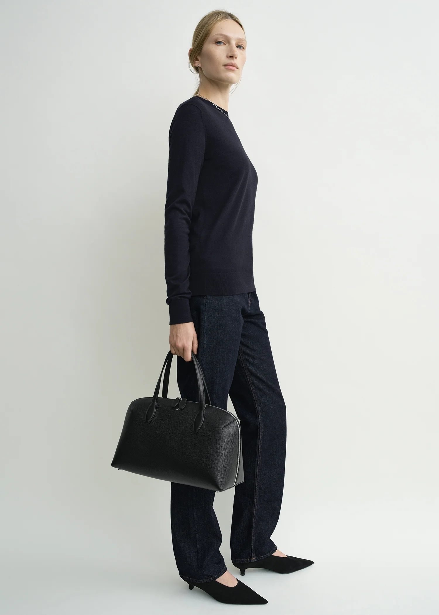 Fine crew knit midnight - Image 2