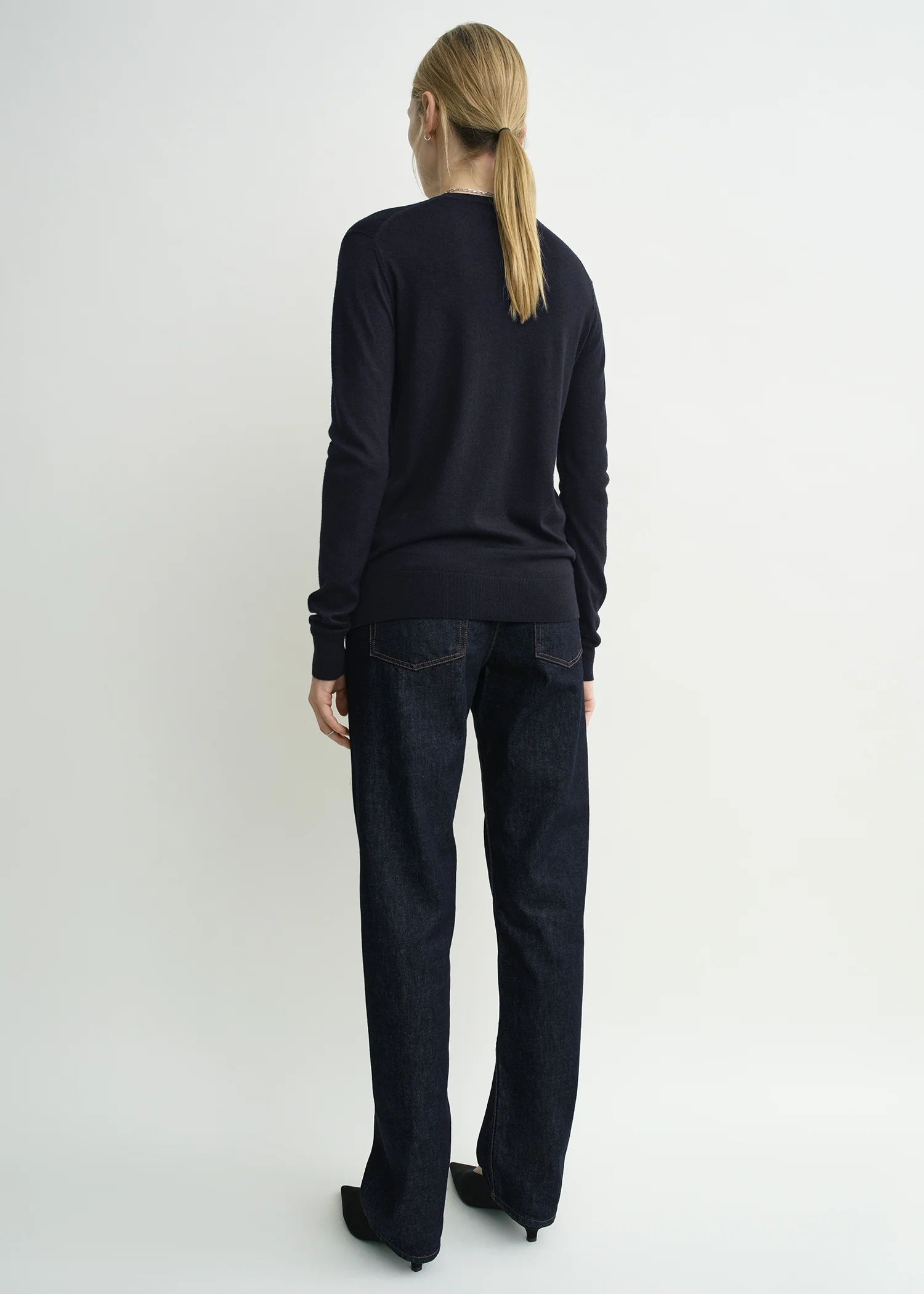 Fine crew knit midnight - Image 3
