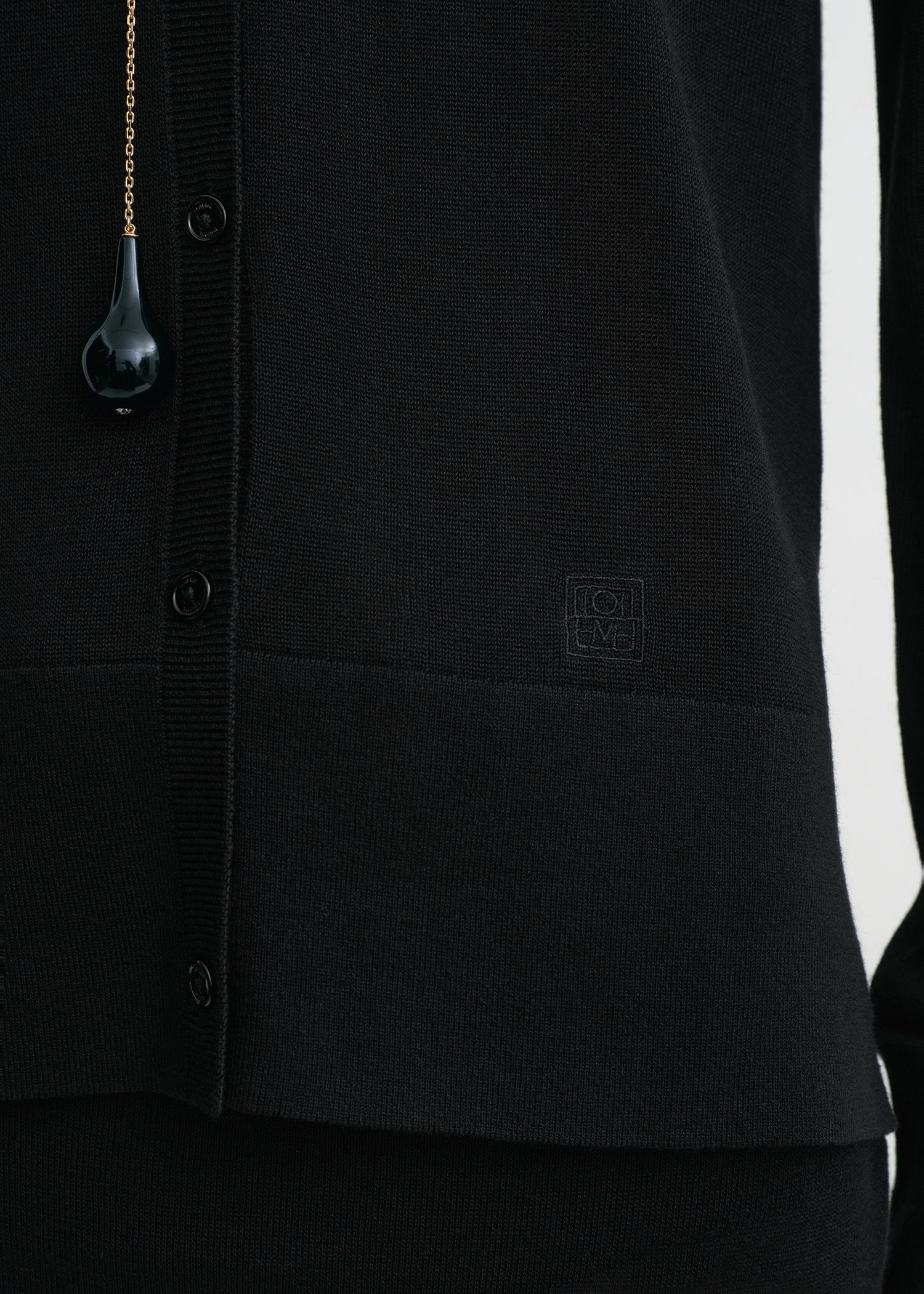 Fine knit cardigan black - Image 5