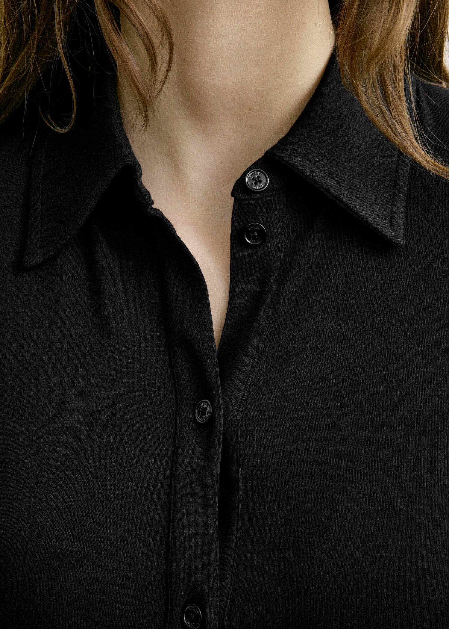 Fitted jersey shirt black - Image 5