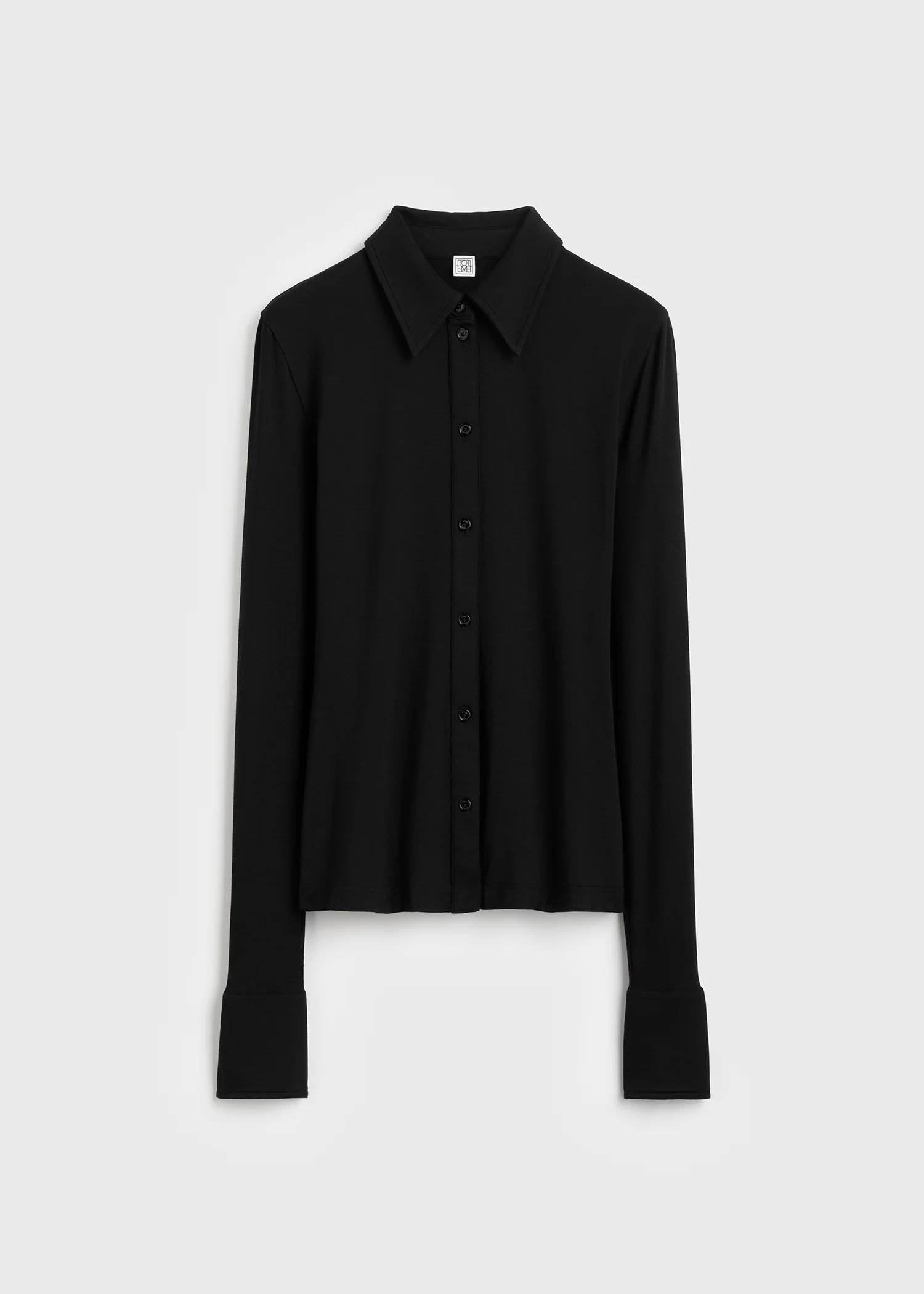 Fitted jersey shirt black - Image 7