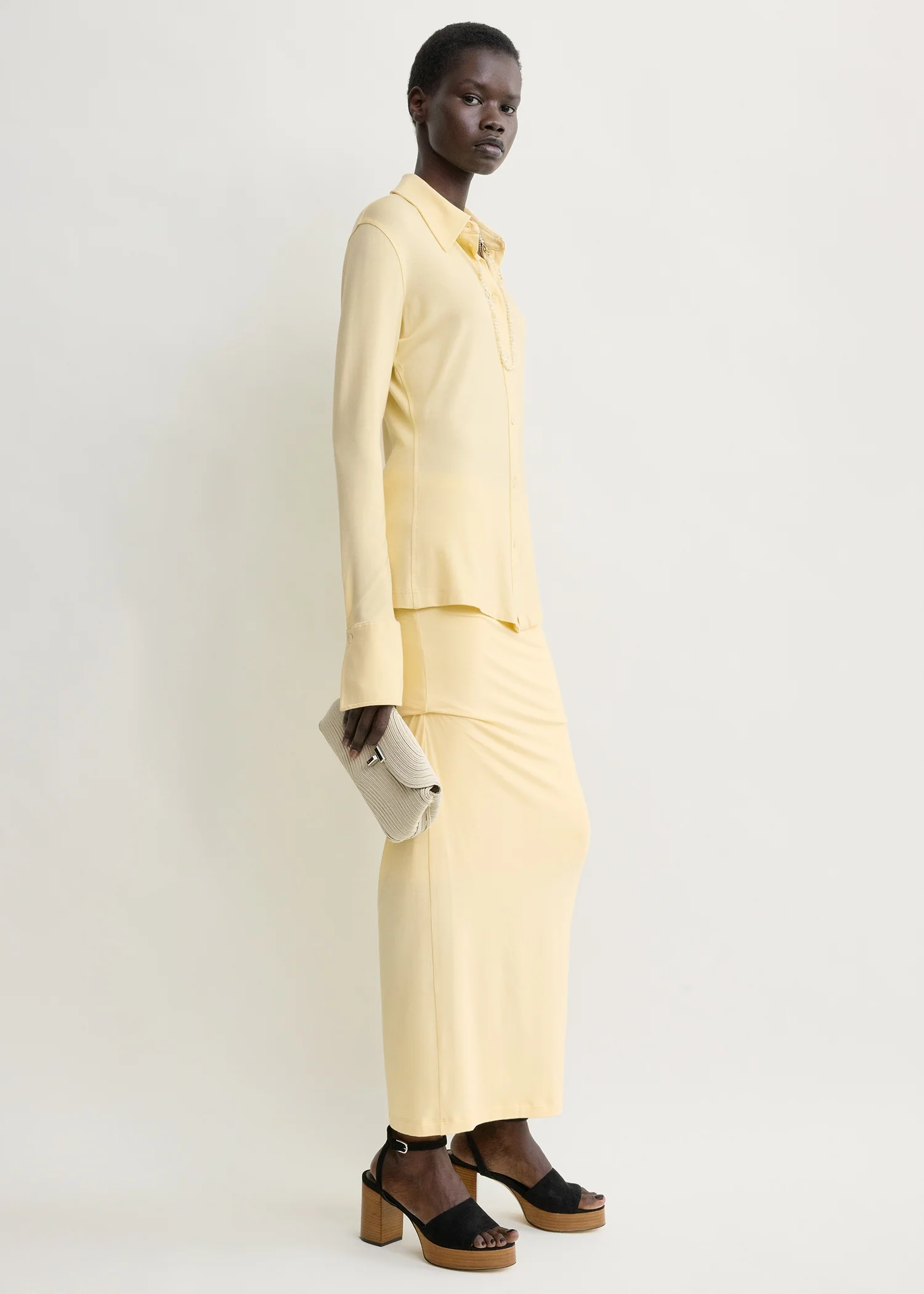 Fitted jersey shirt buttercup - Image 2