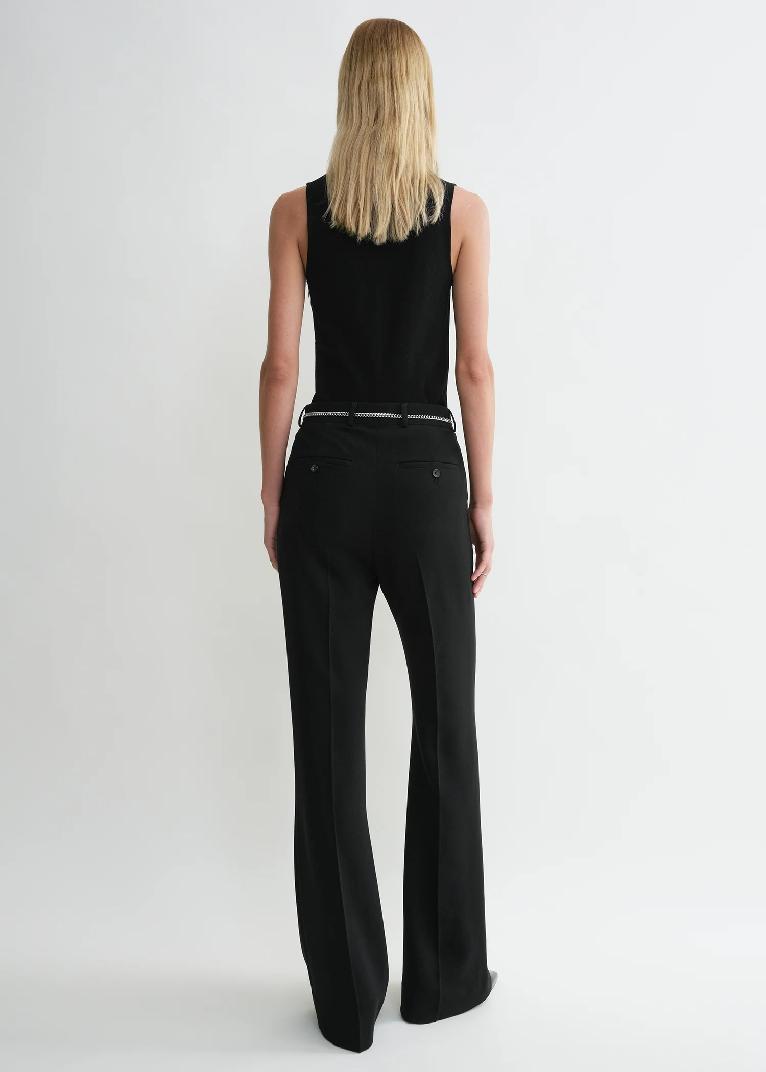Flared evening trousers black - Image 3