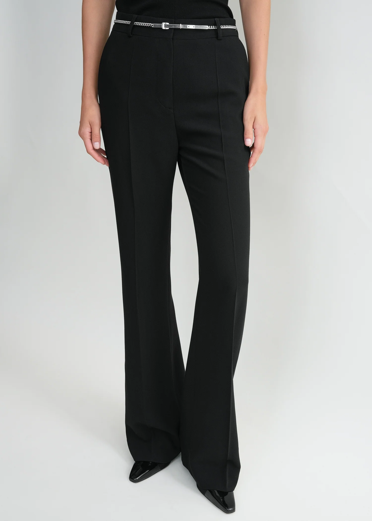 Flared evening trousers black - Image 4