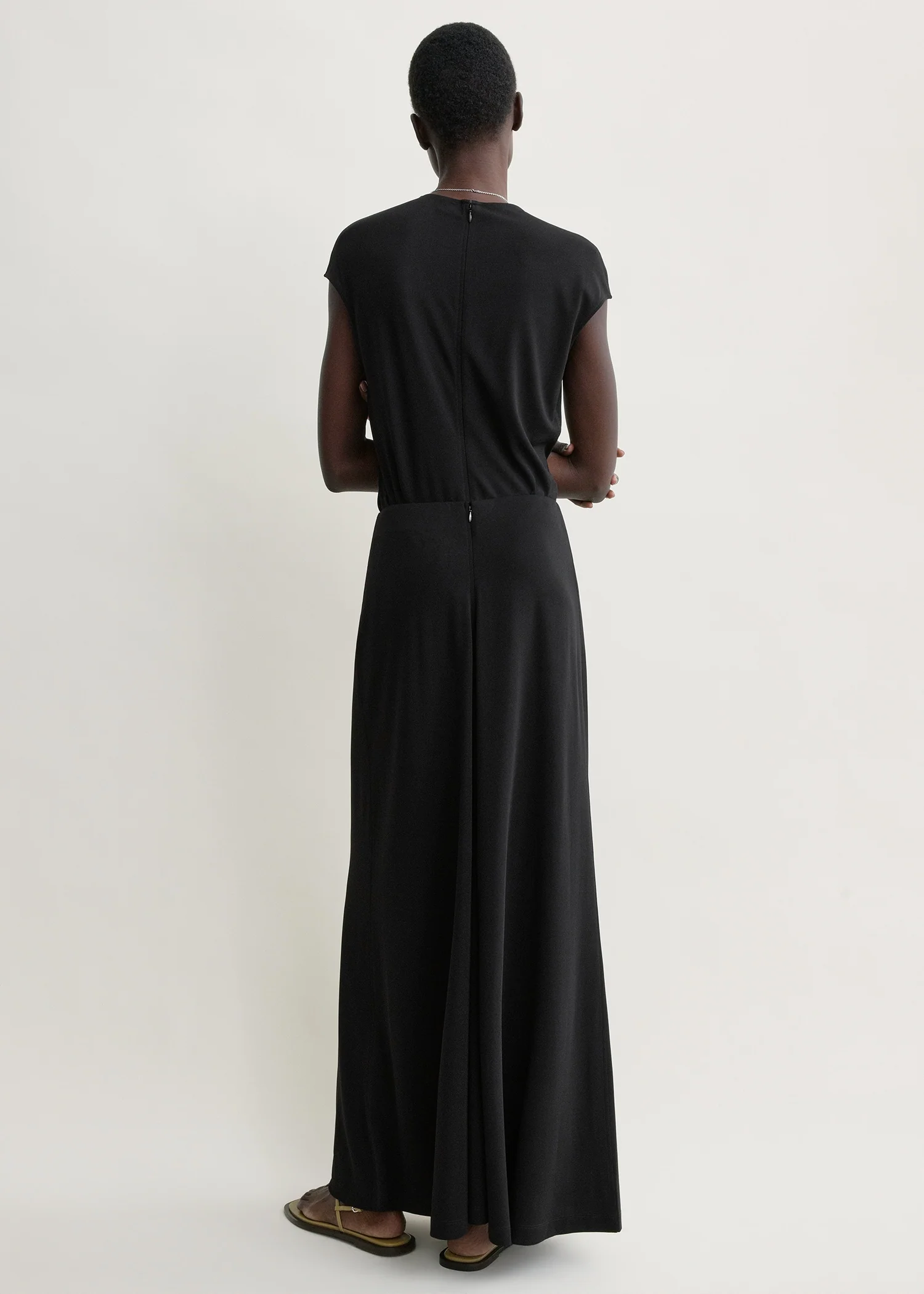 Flared jersey skirt black petite - Image 3