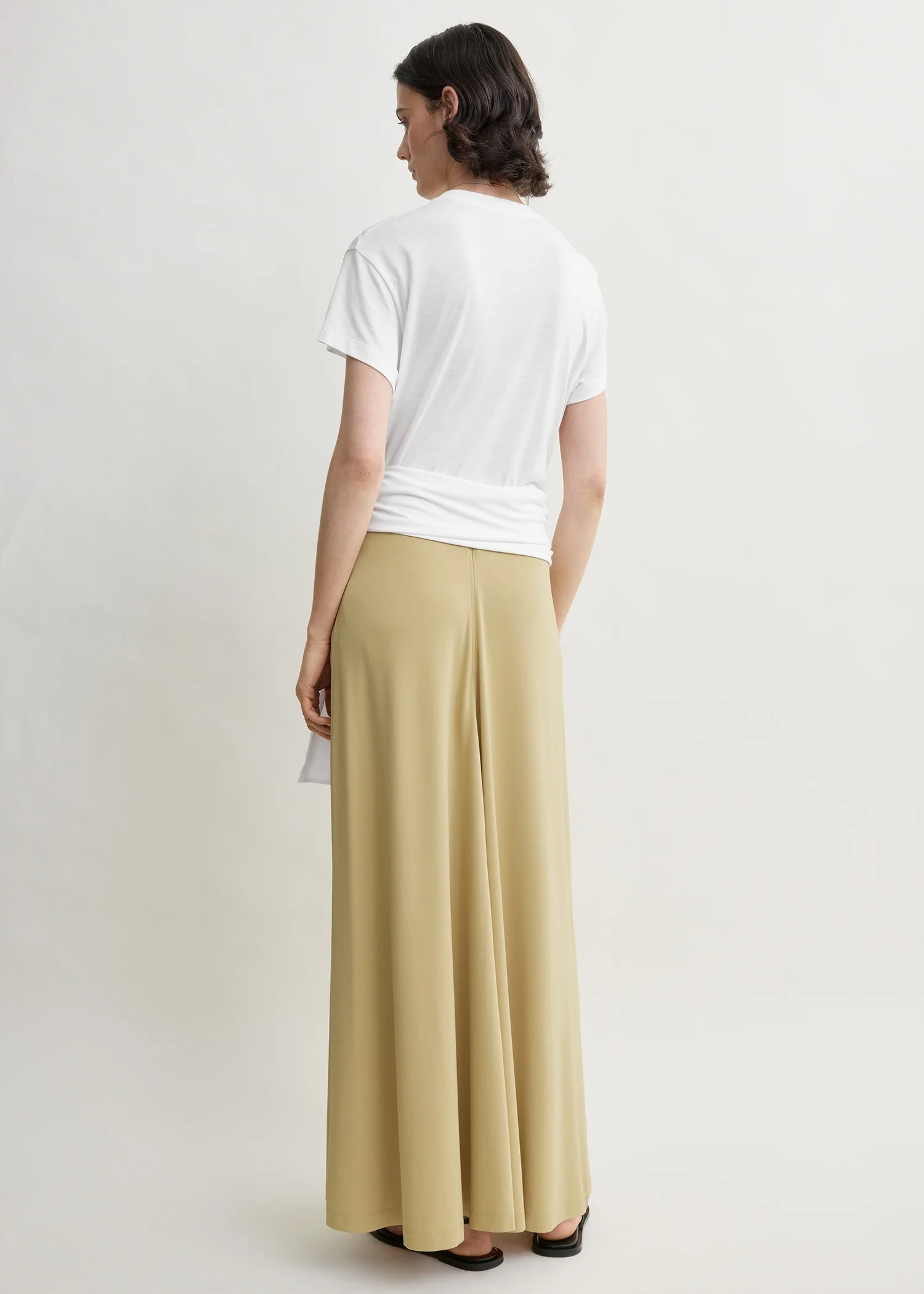 Flared jersey skirt chai petite - Image 3