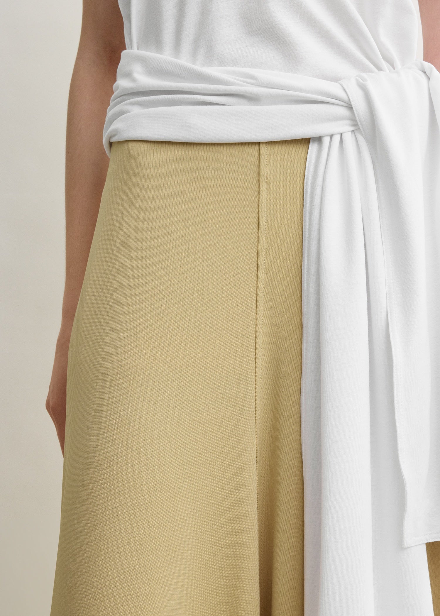 Flared jersey skirt chai - Image 4