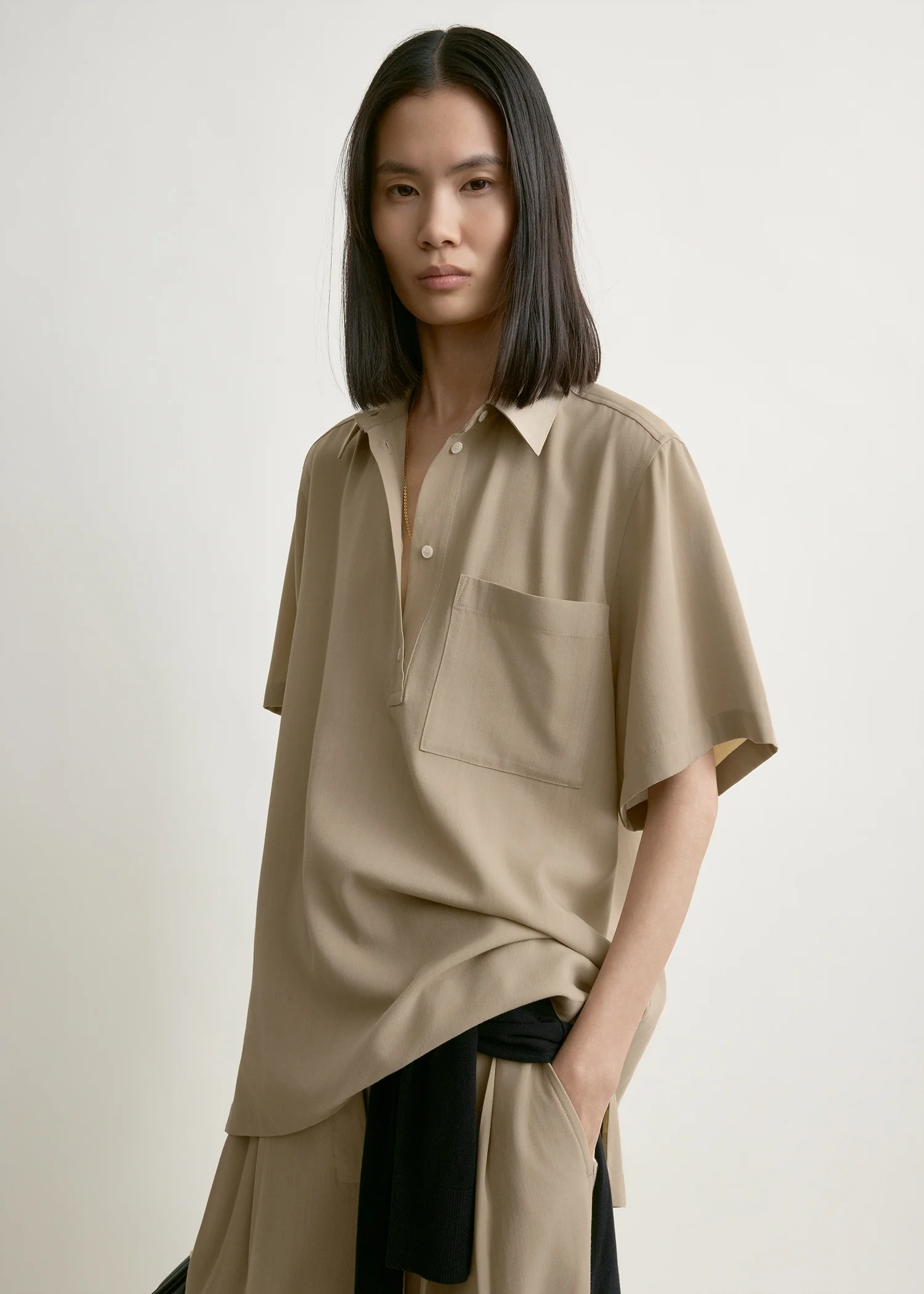Fluid polo shirt overcast beige - Image 3