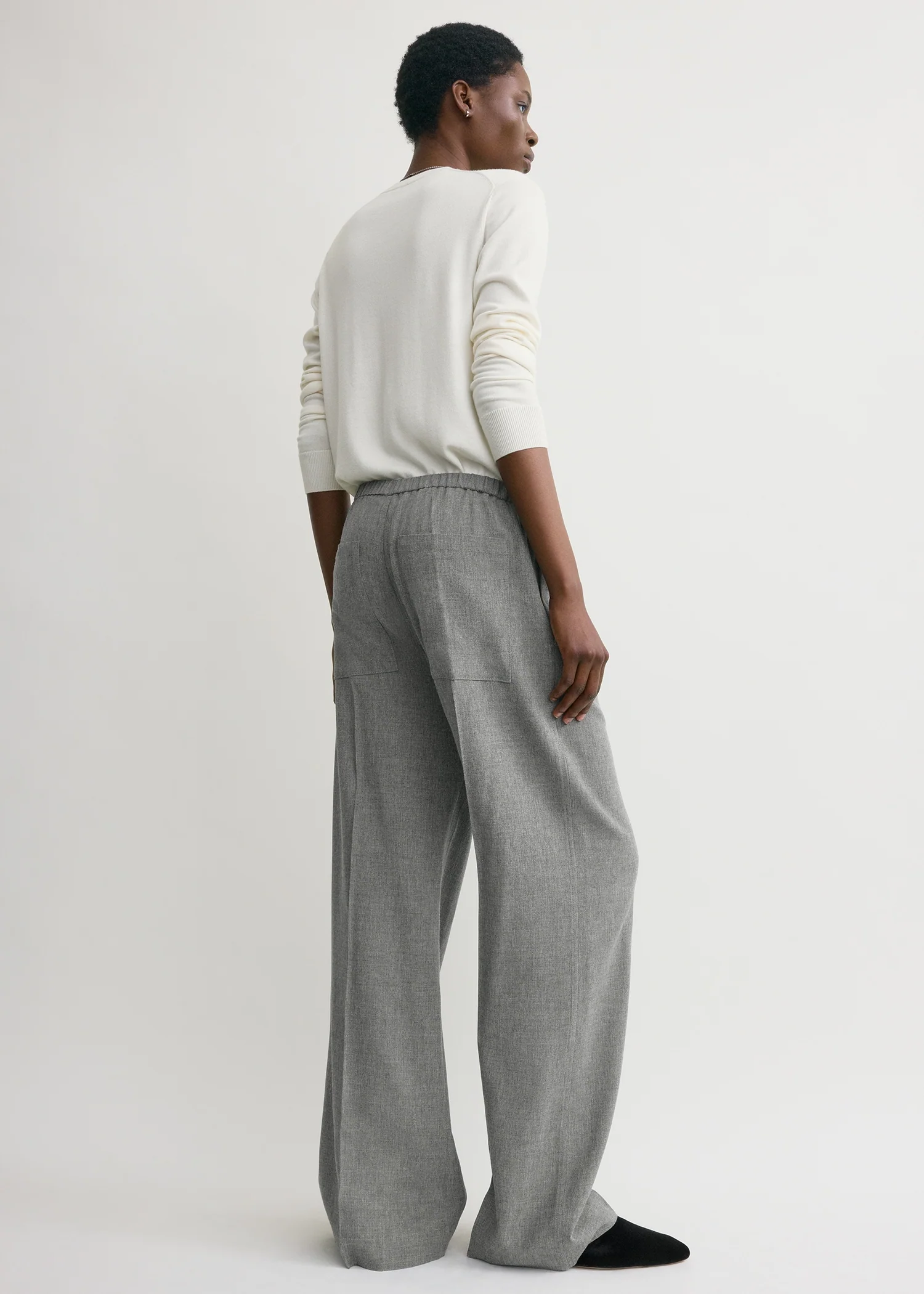 Fluid winter trousers mid grey - Image 3