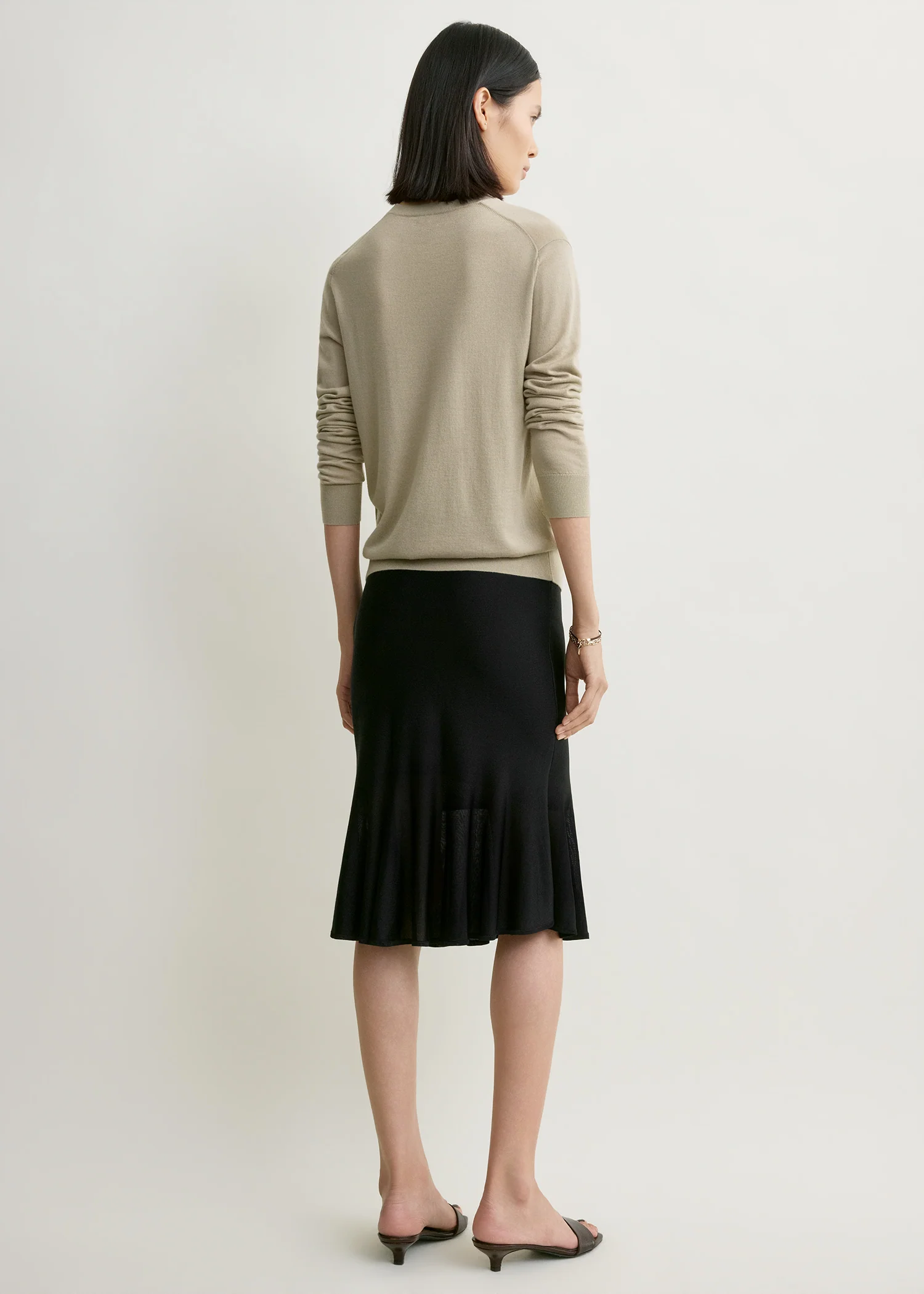 Fluted knit skirt black - Image 3