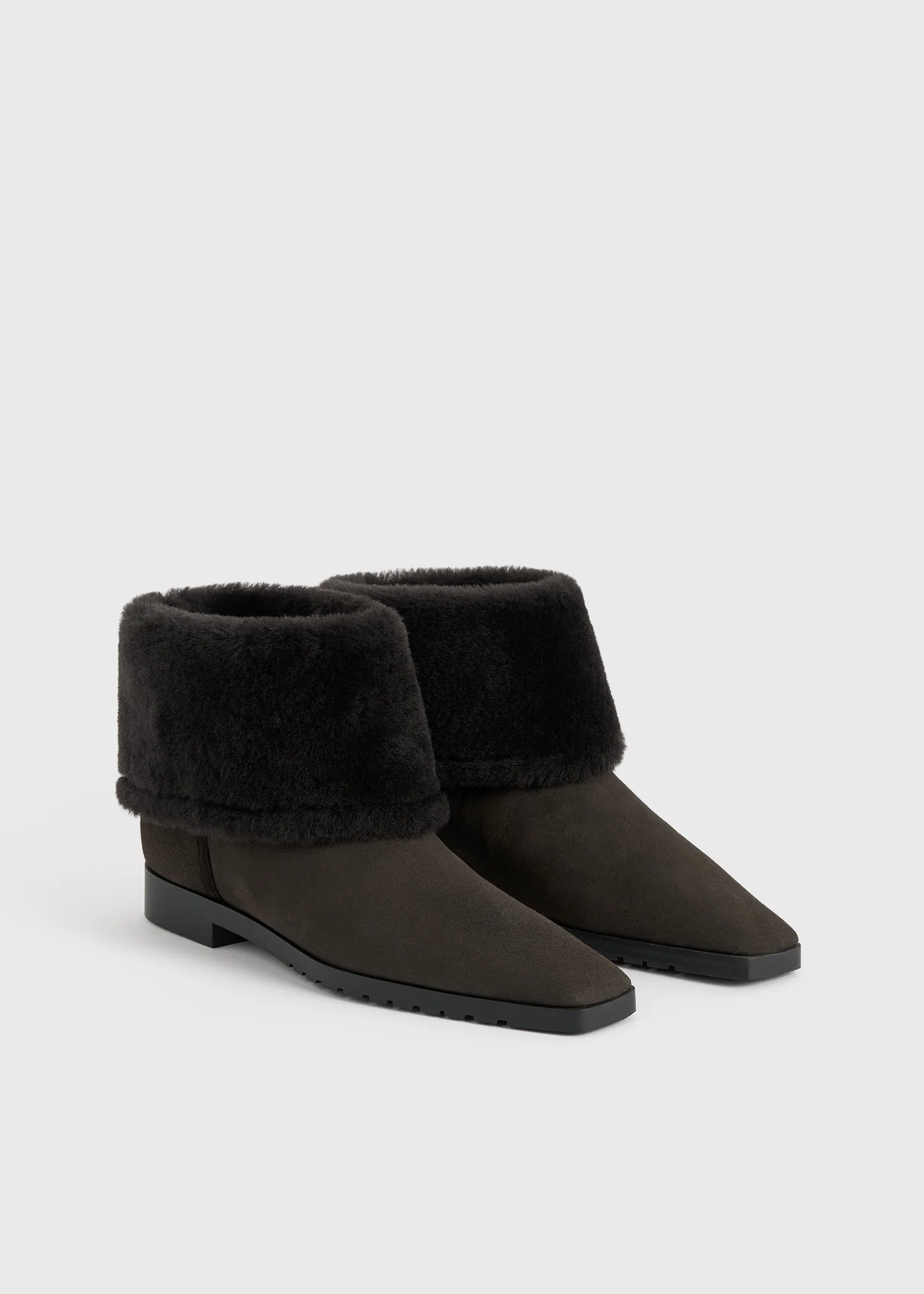 Fold-down shearling boots pepper - Image 7