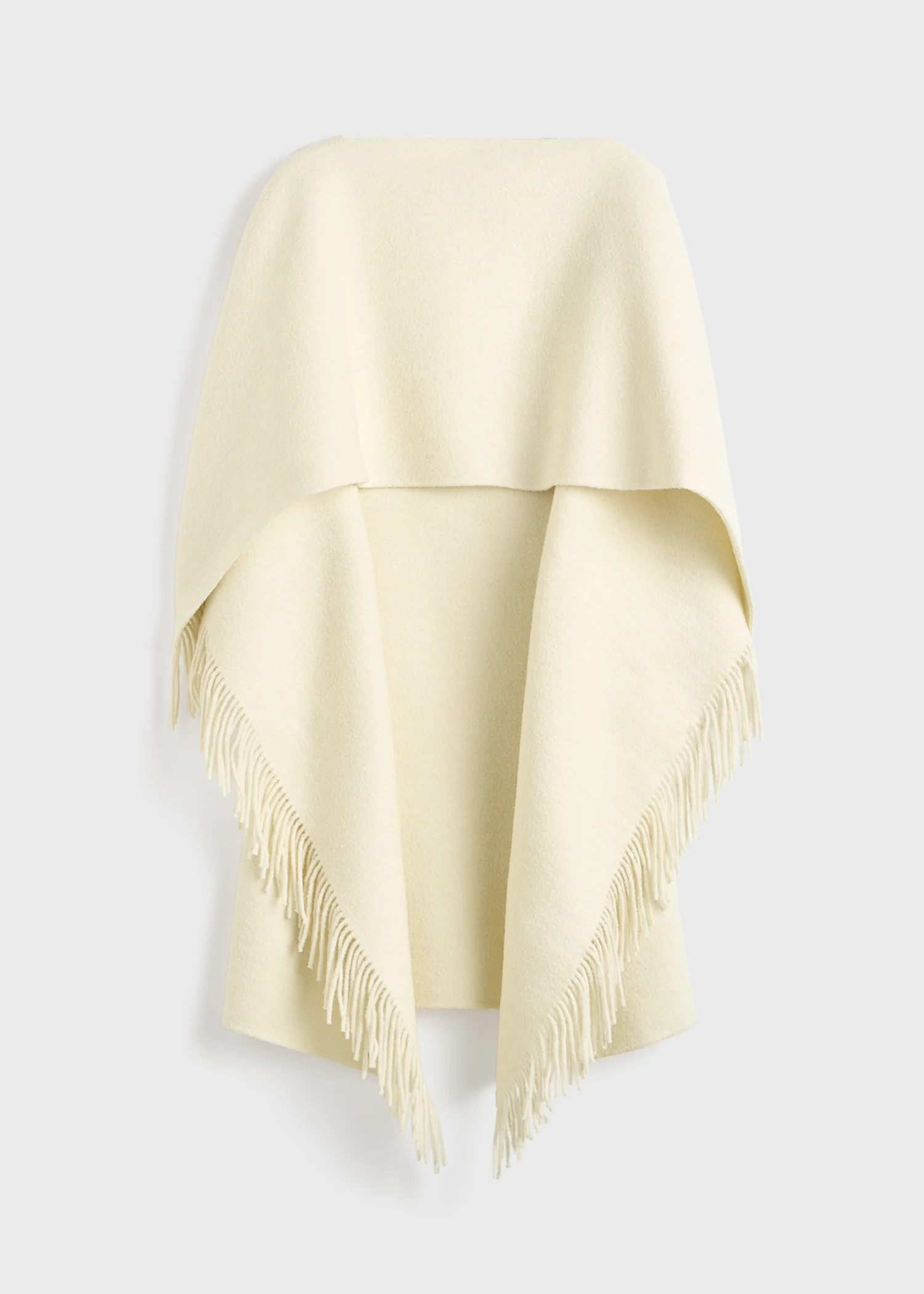 Fringed poncho winter white - Image 6