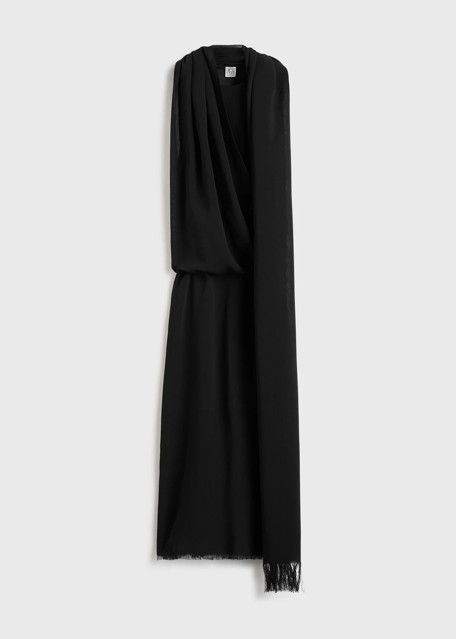Fringed scarf dress black - Image 6