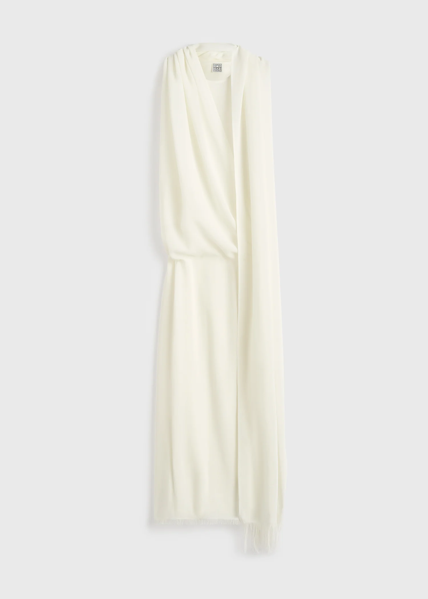 Fringed scarf dress milk - Image 6