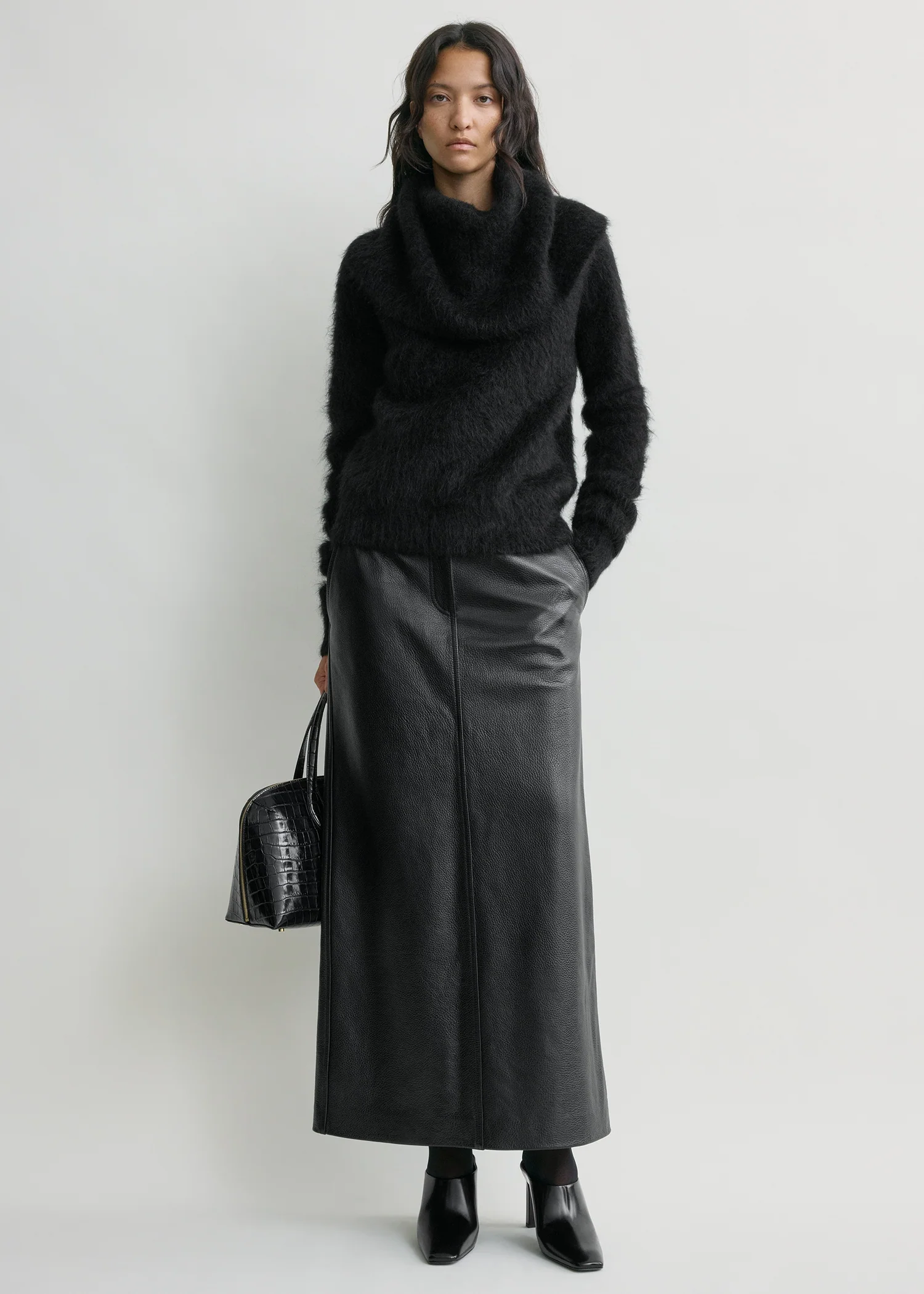 Funnel alpaca-blend knit black - Image 2
