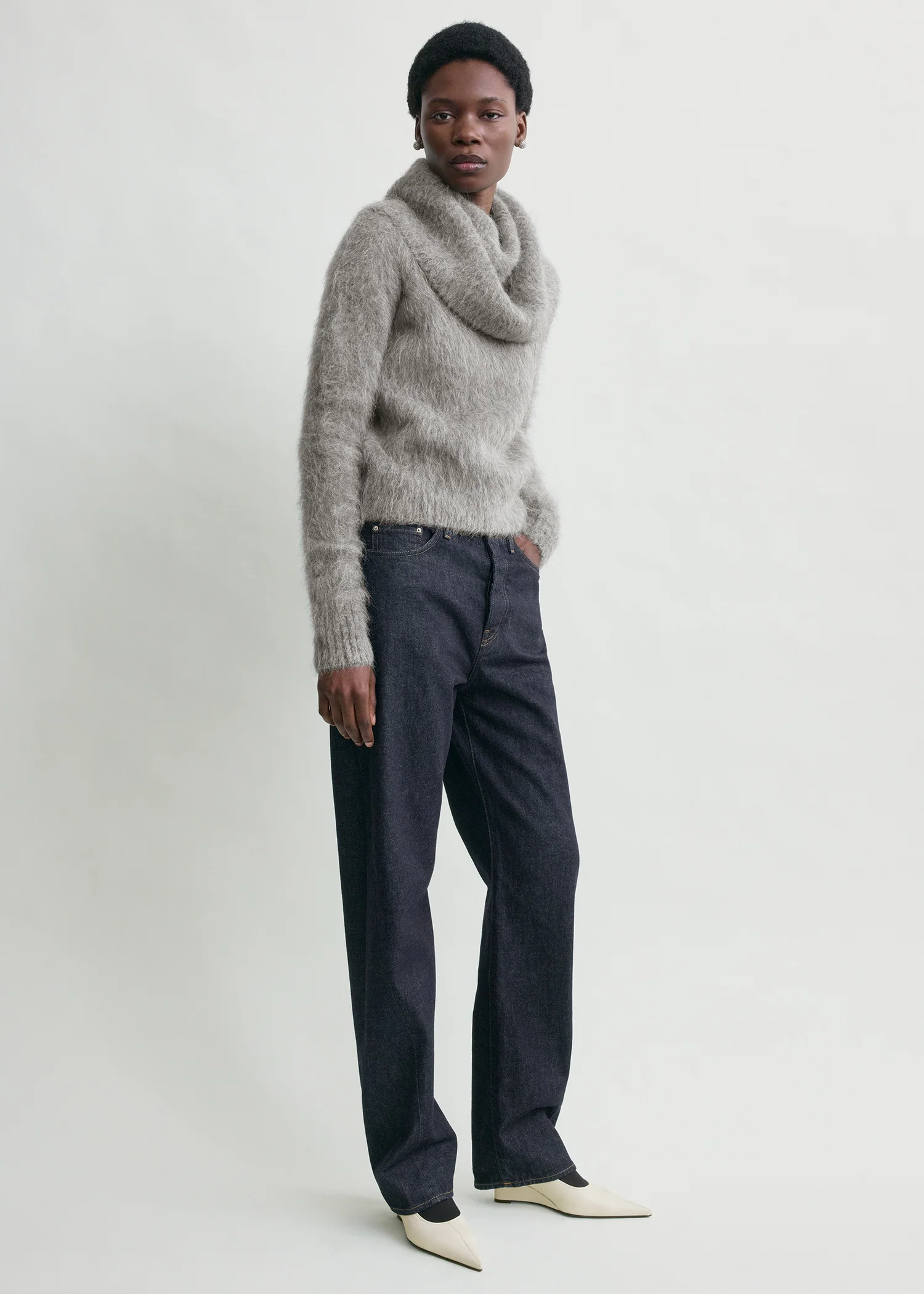 Funnel alpaca-blend knit grey - Image 2
