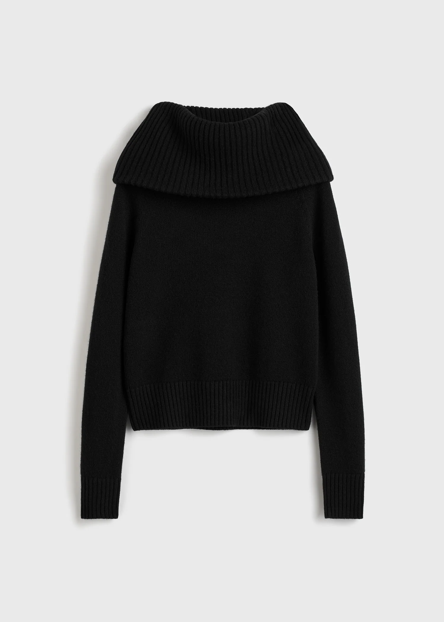 Funnel wool knit black - Image 5