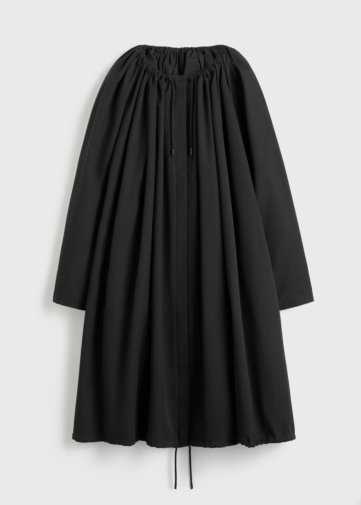Gathered parachute coat black - Image 7