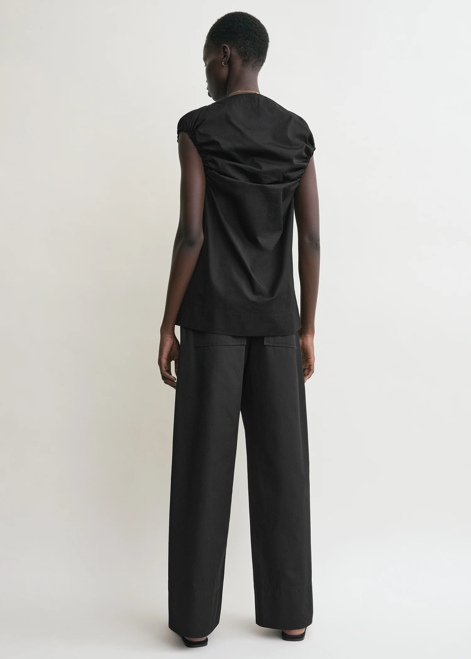 Gathered top black - Image 3