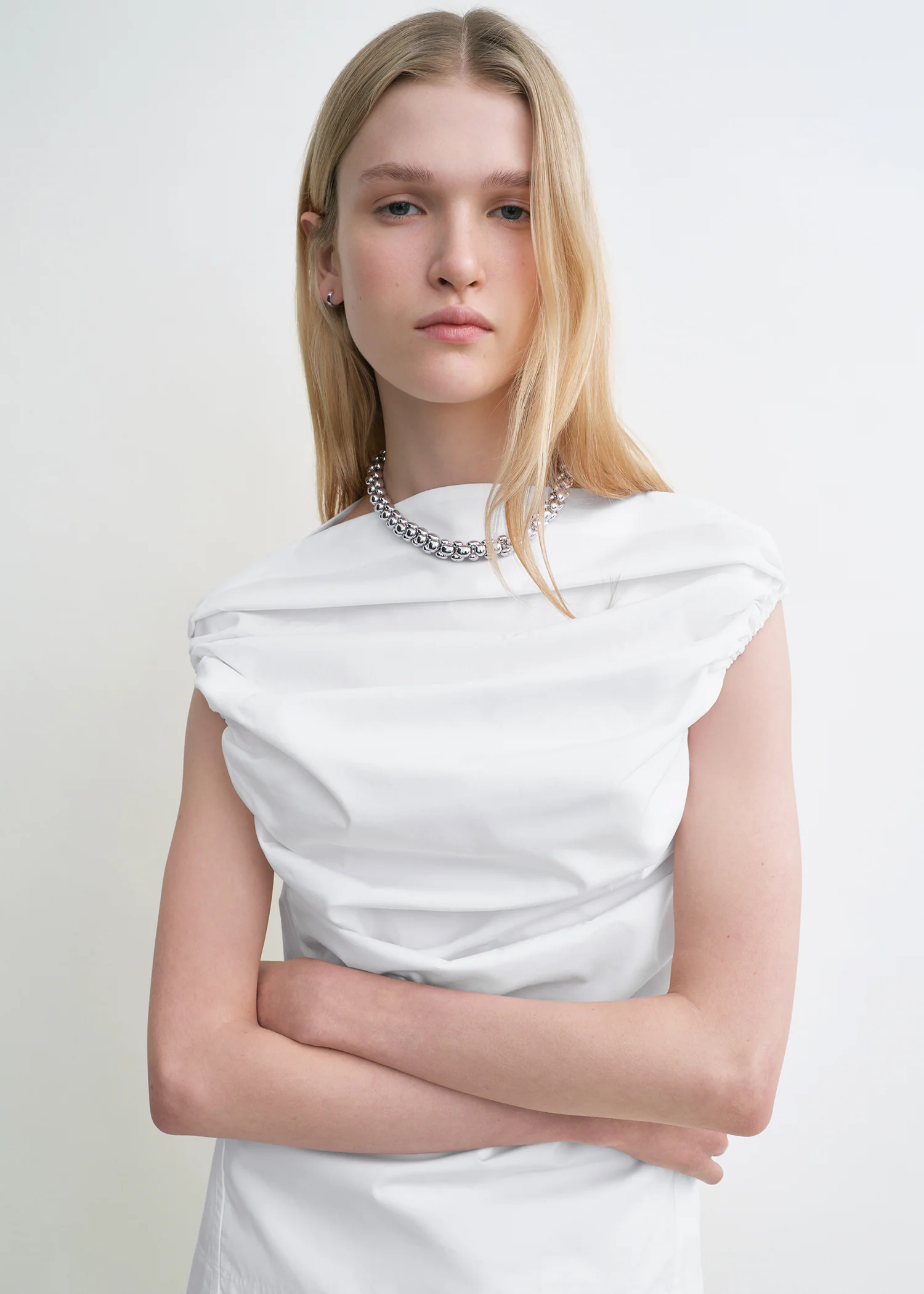 Gathered top white - Image 4