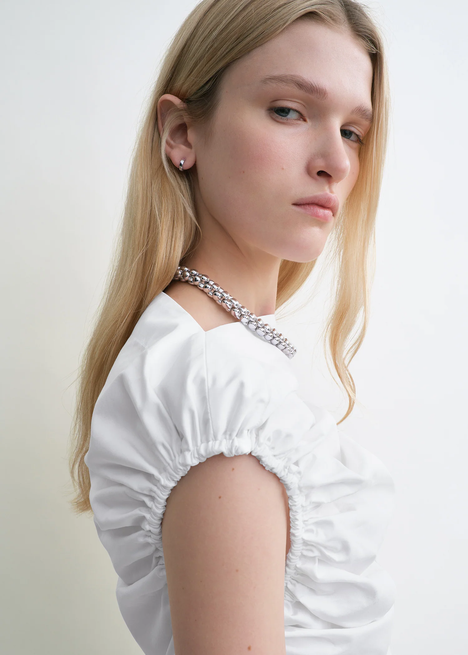 Gathered top white - Image 5