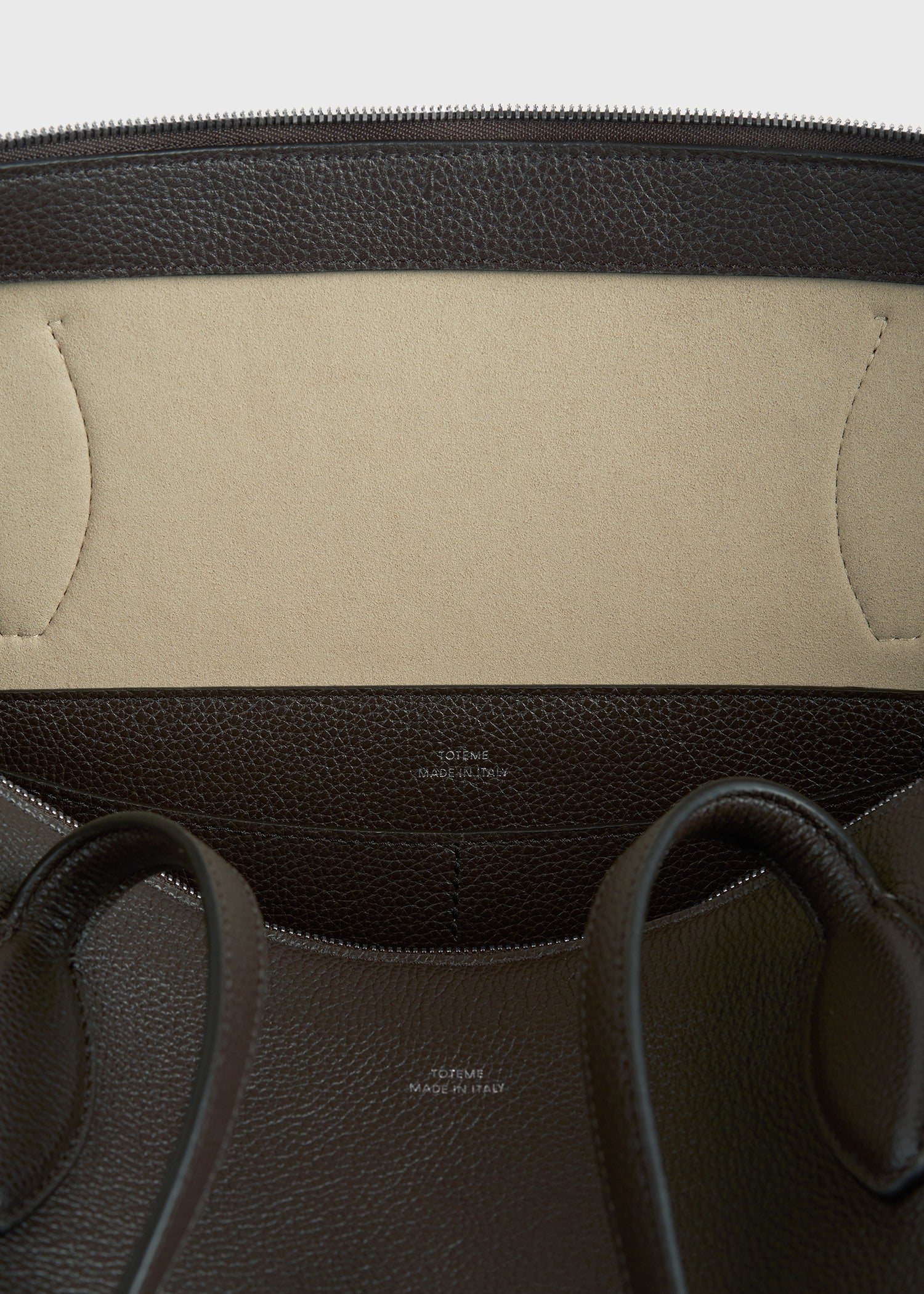 Grained-leather day tote dark chocolate - Image 8