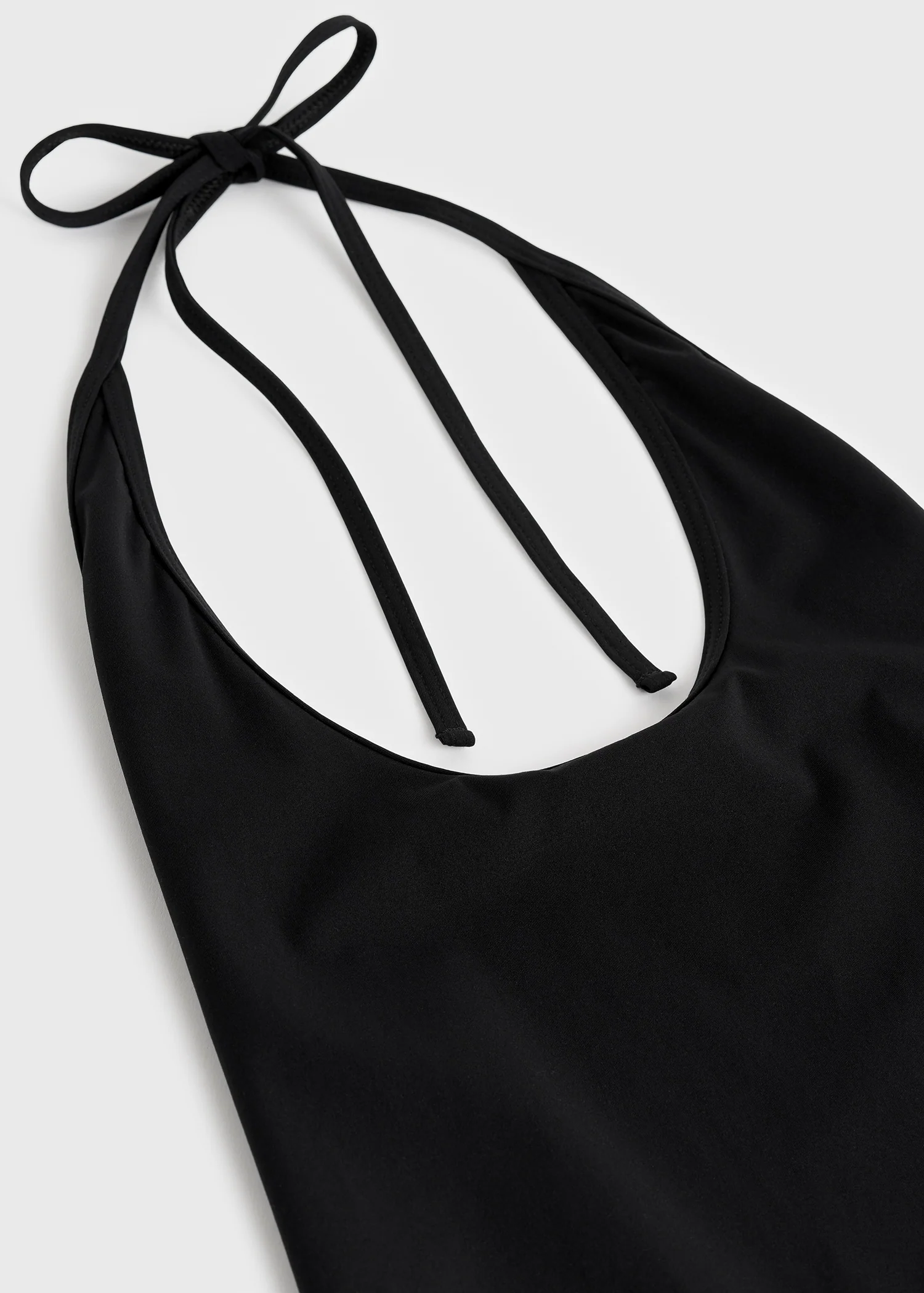 Halter tie swimsuit black - Image 5