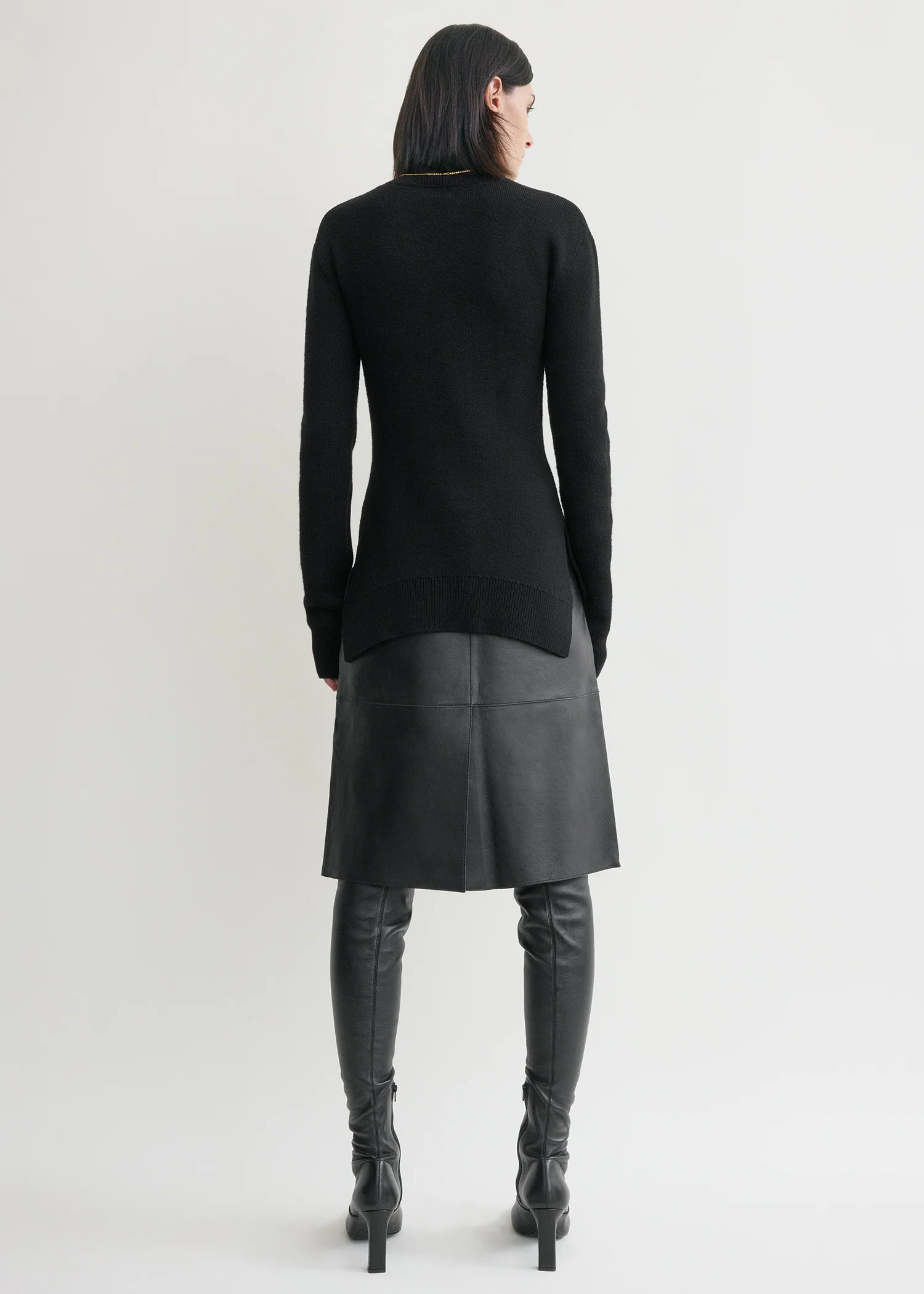 High-neck double knit black - Image 3