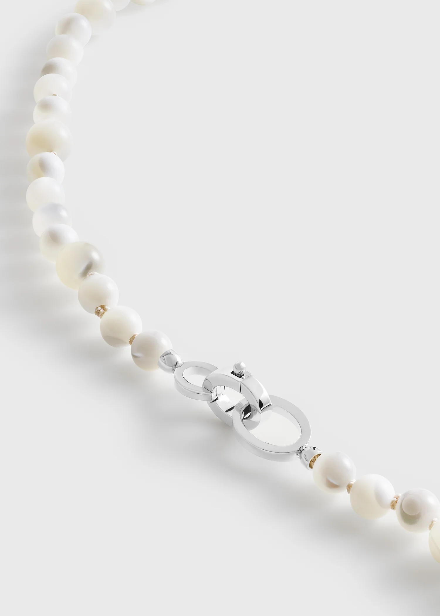 Infinity bead necklace white - Image 7