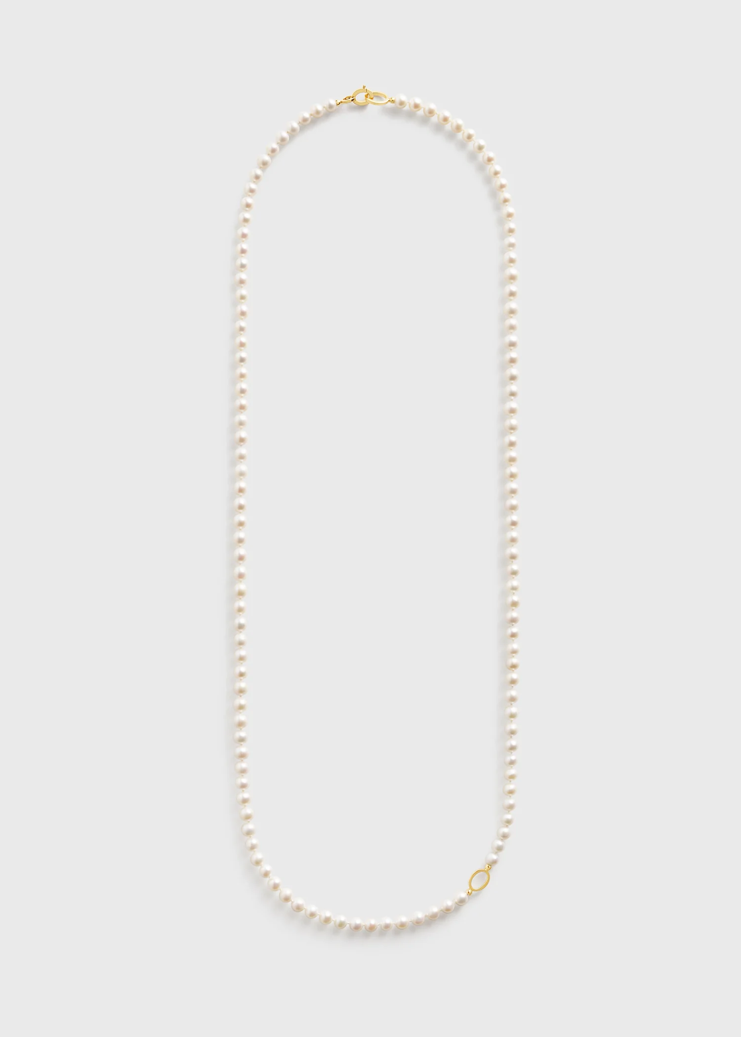 Infinity pearl necklace white