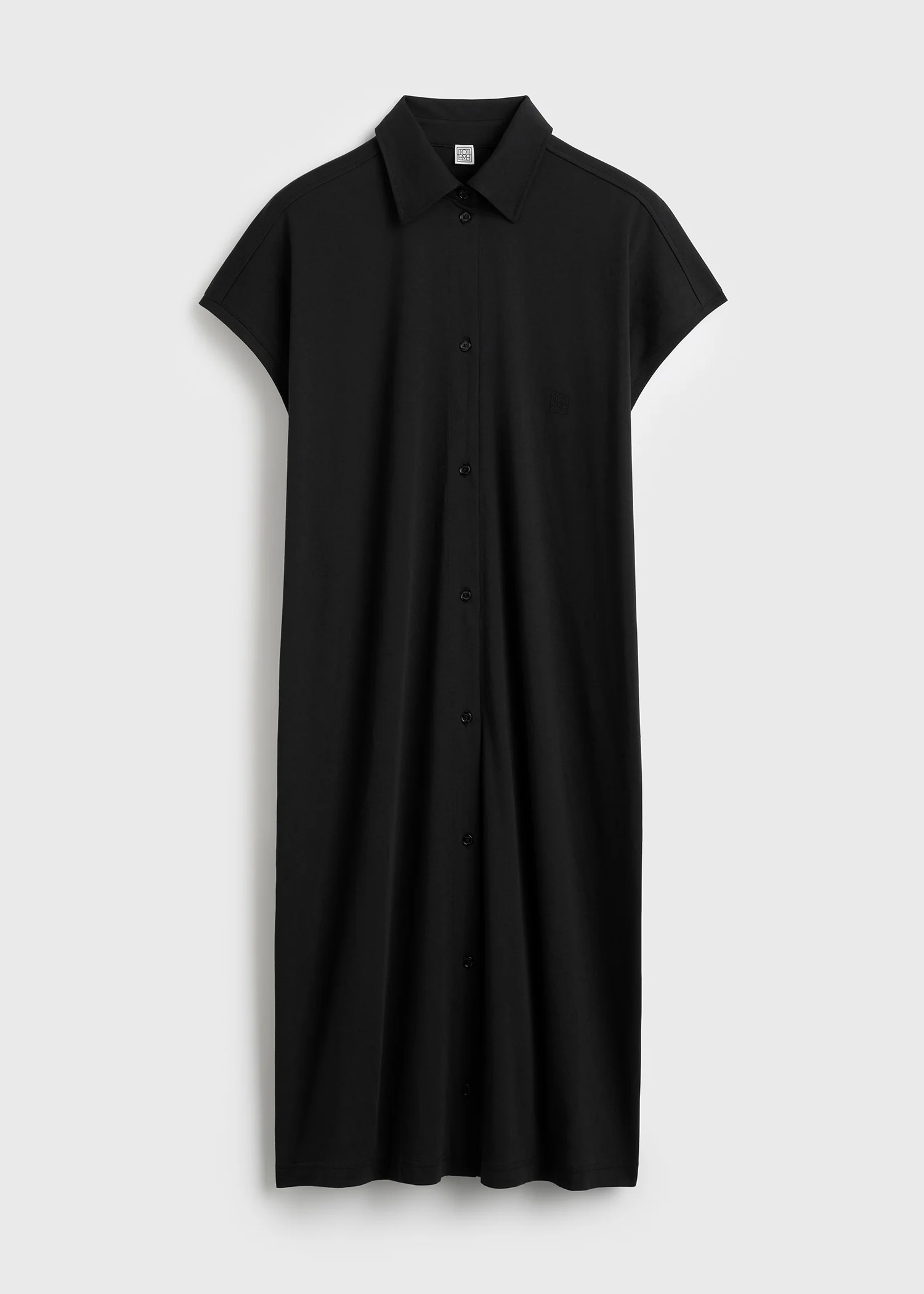 Jersey shirtdress black - Image 6