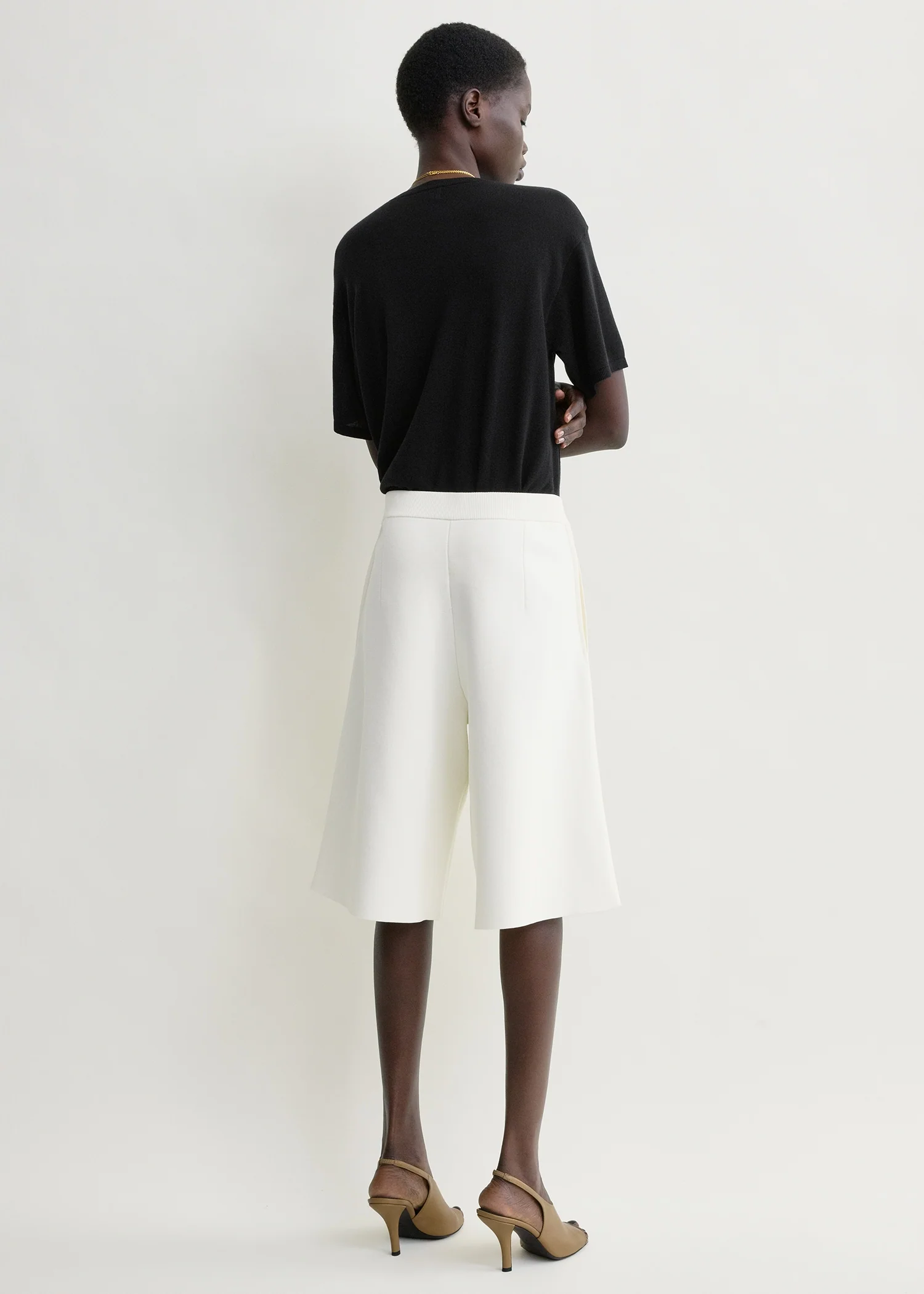 Knit shorts white - Image 3