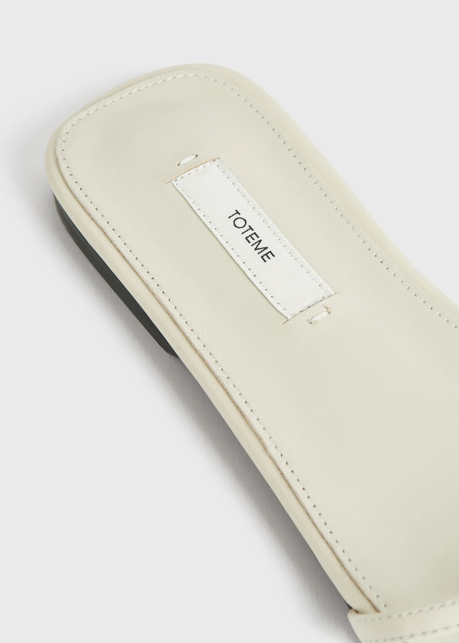 Leather crossover slides off-white - Image 5