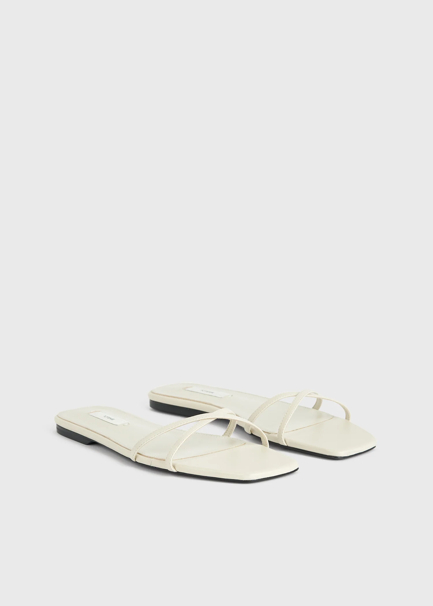 Leather crossover slides off-white - Image 7