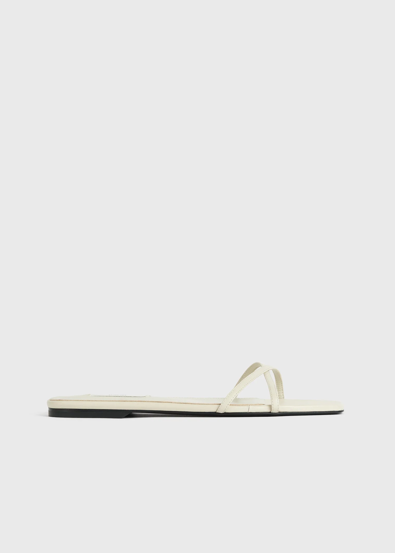 Leather crossover slides off-white - Image 8