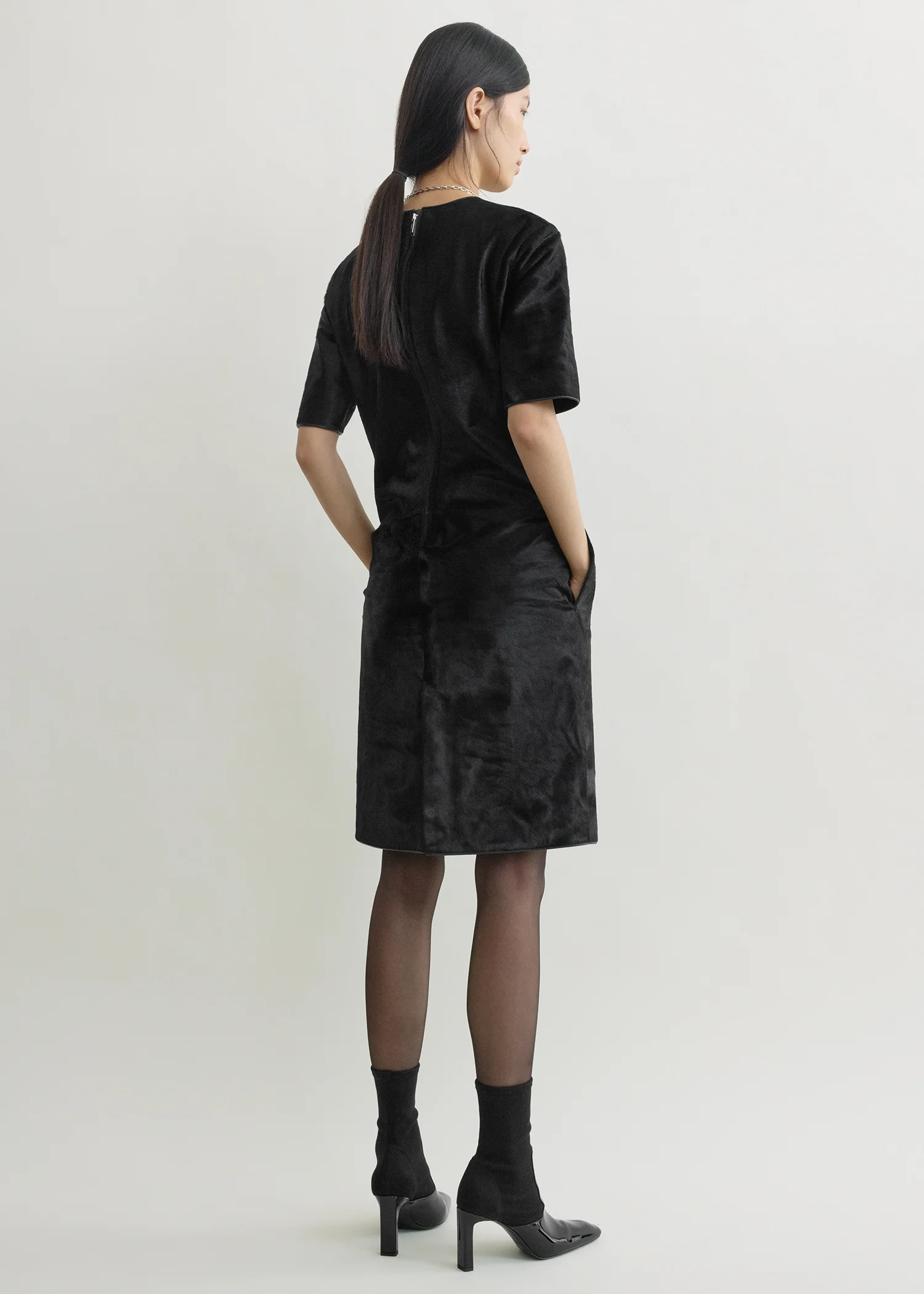 Leather dress black - Image 3