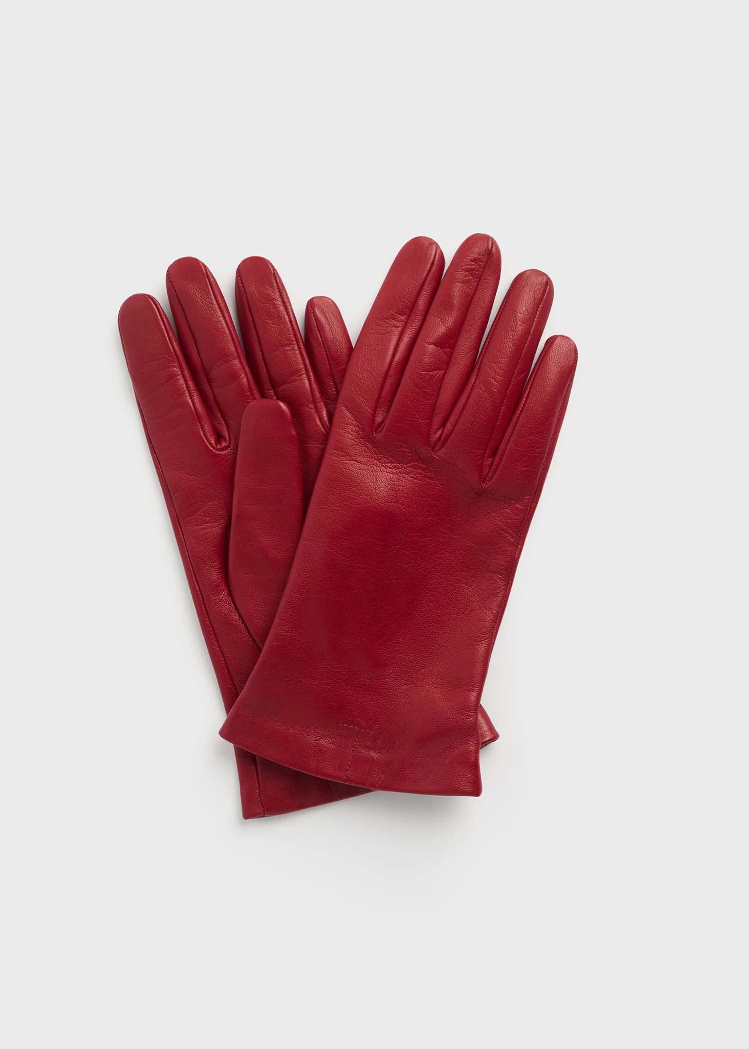 Leather gloves red - Image 3