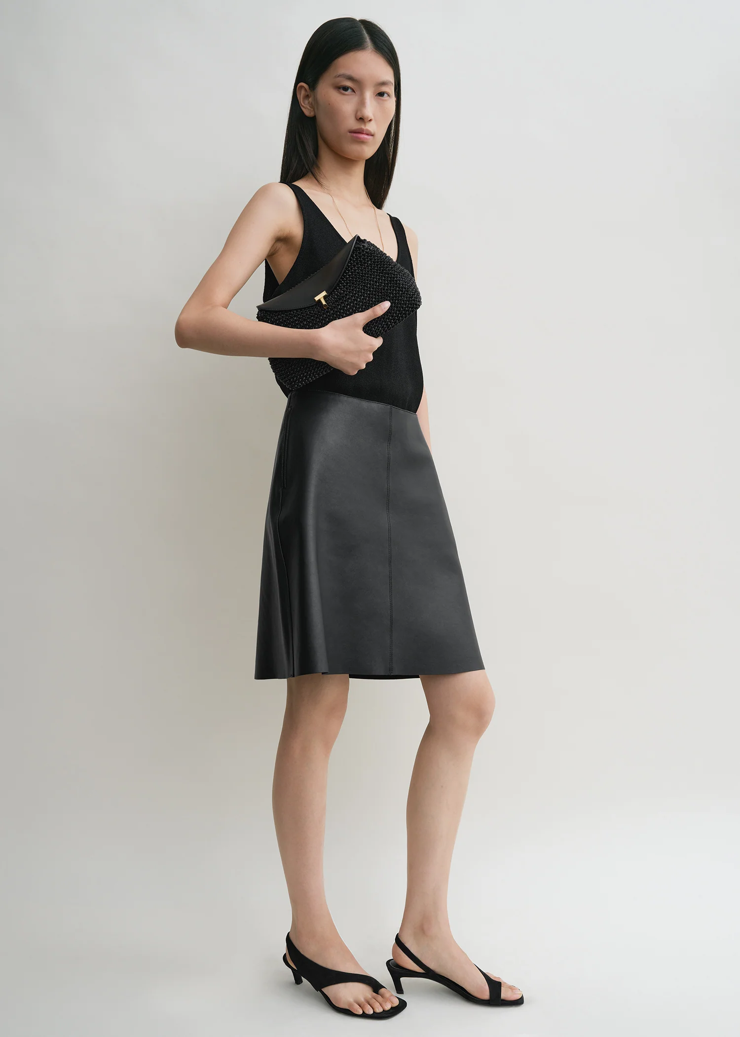 Leather skirt black - Image 2