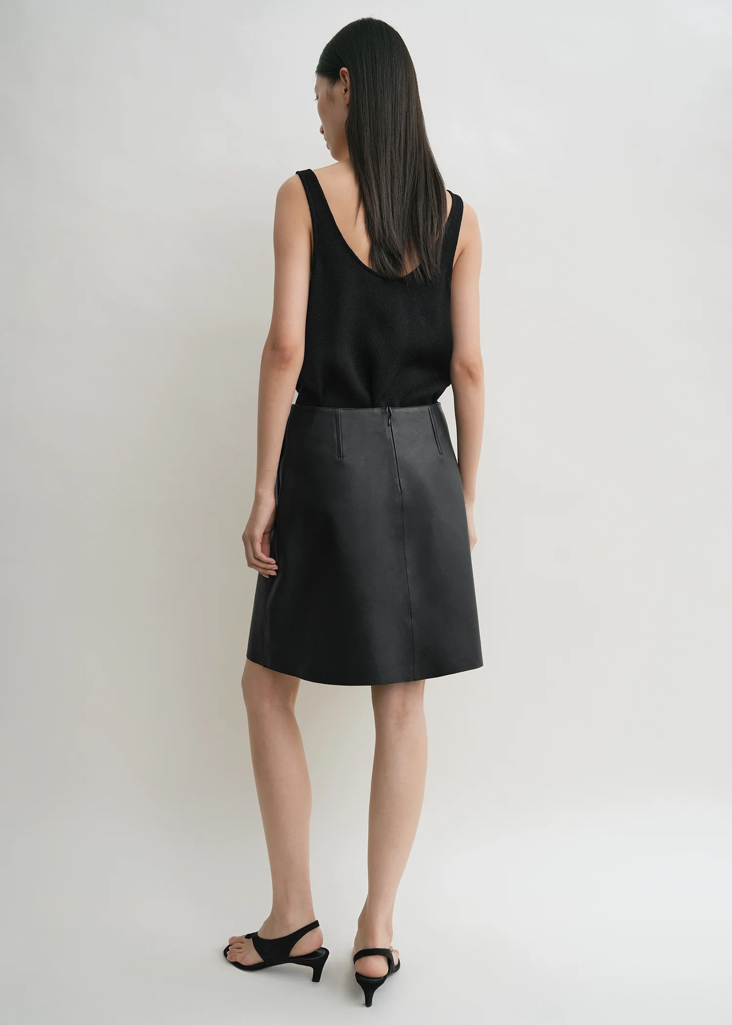Leather skirt black - Image 3