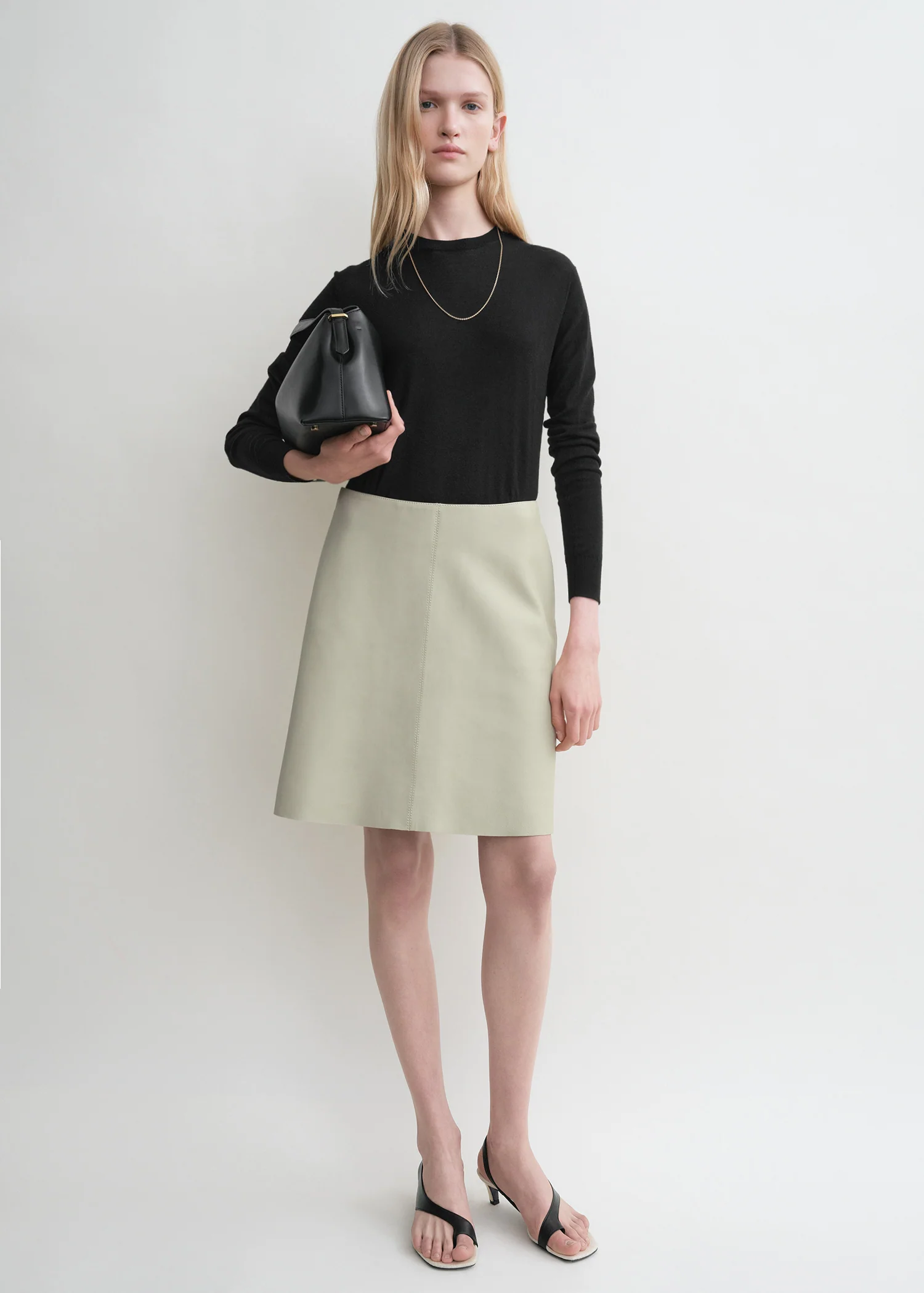 Leather skirt peanut