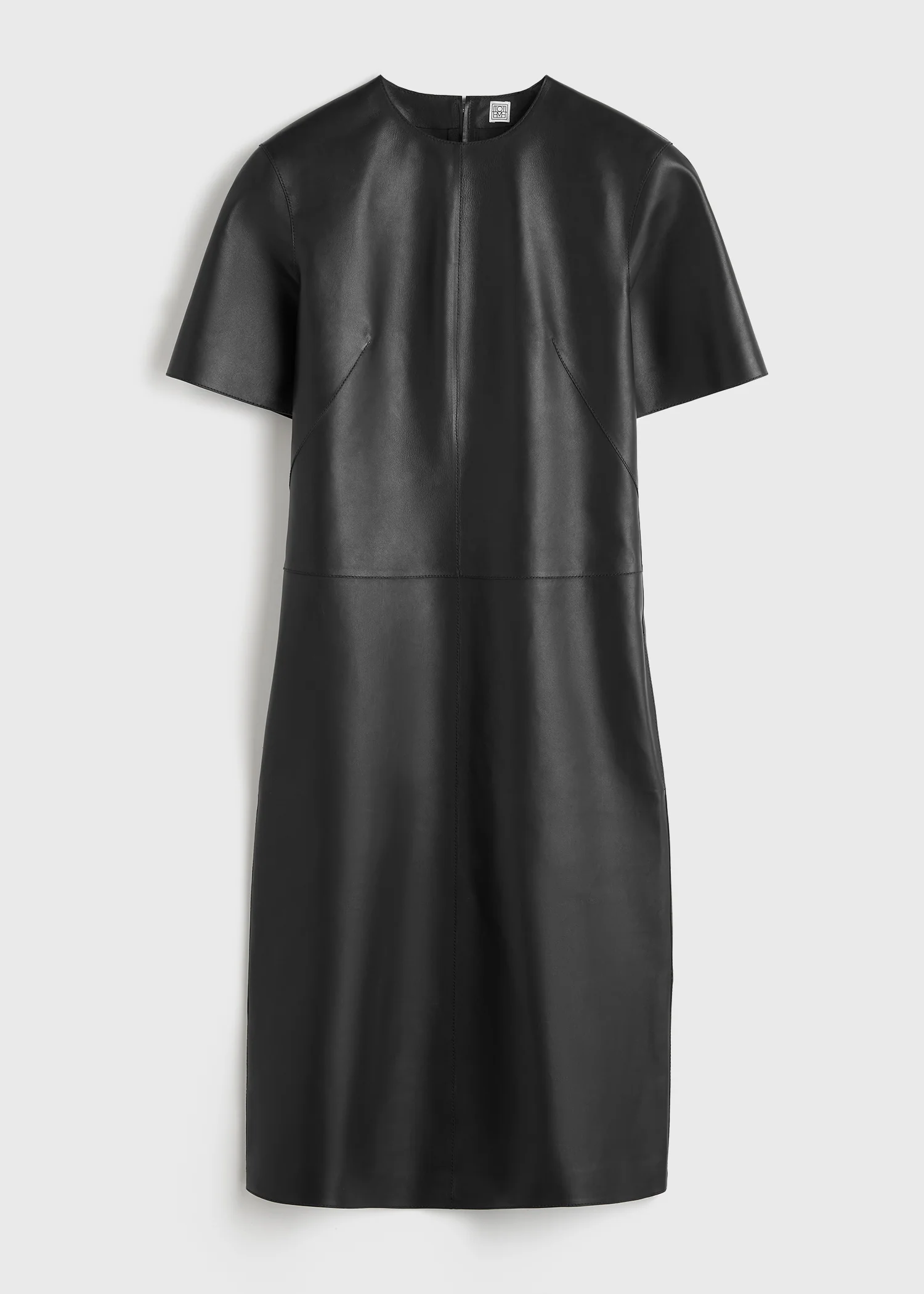 Leather tee dress black - Image 5