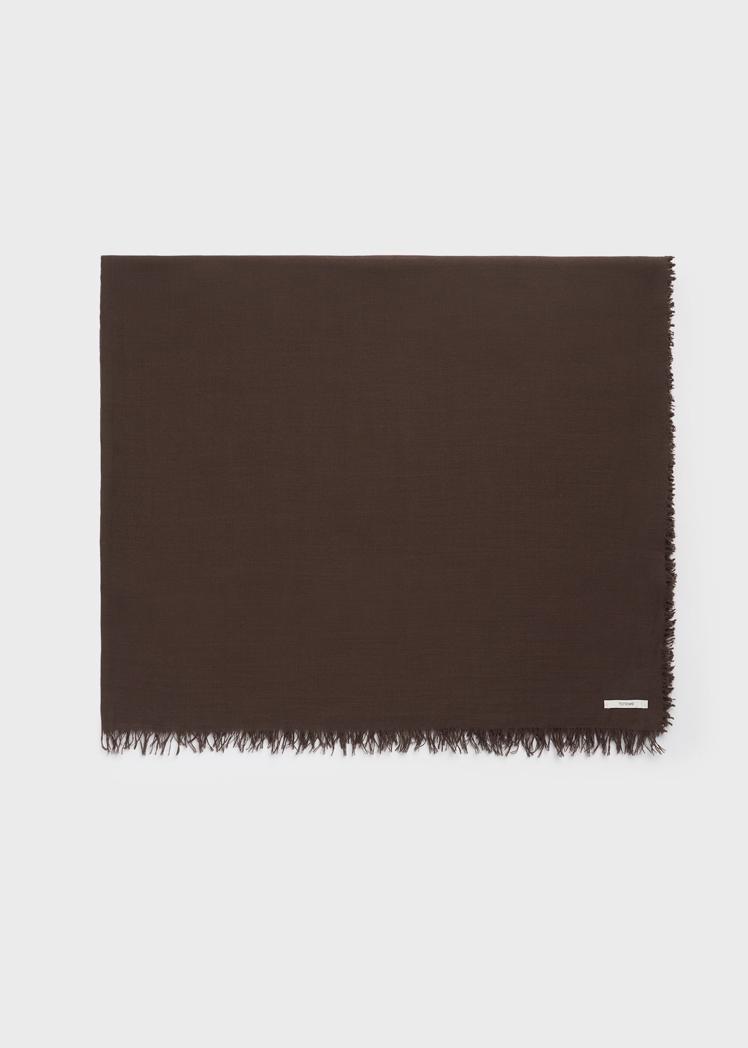 Light wool blanket scarf chocolate - Image 4