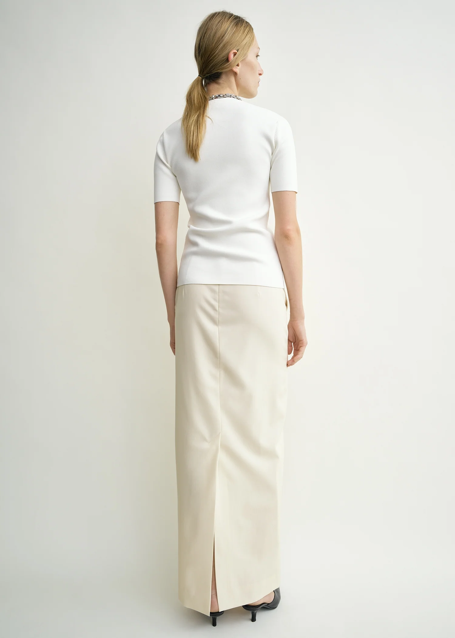 Light wool skirt ecru petite - Image 3