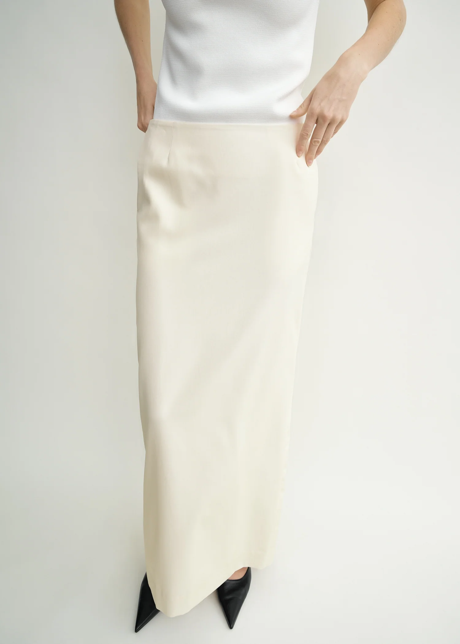 Light wool skirt ecru petite - Image 4