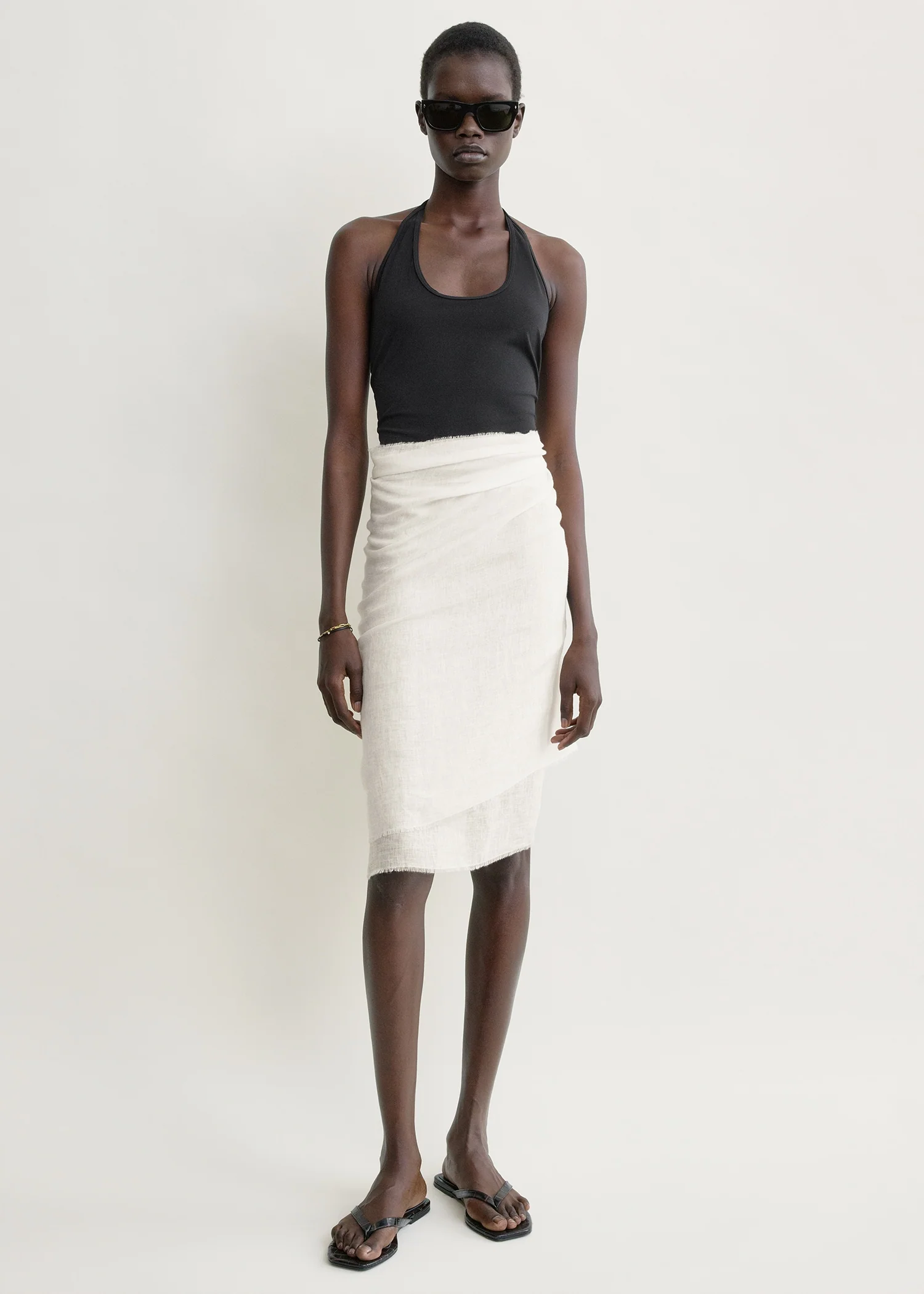 Linen sarong white - Image 3